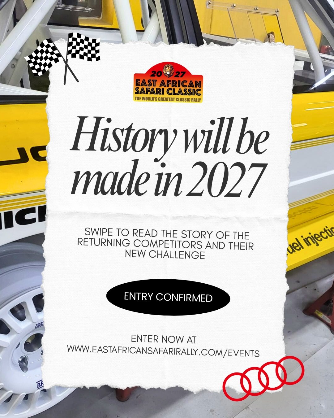 With @officialsafarirally behind us, we now set our sights back on the 2027 edition of the East African Safari Classic Rally and what better way to do that than with our first ENTRY ANNOUNCEMENT of next year&rsquo;s event&hellip; and it&rsquo;s a big