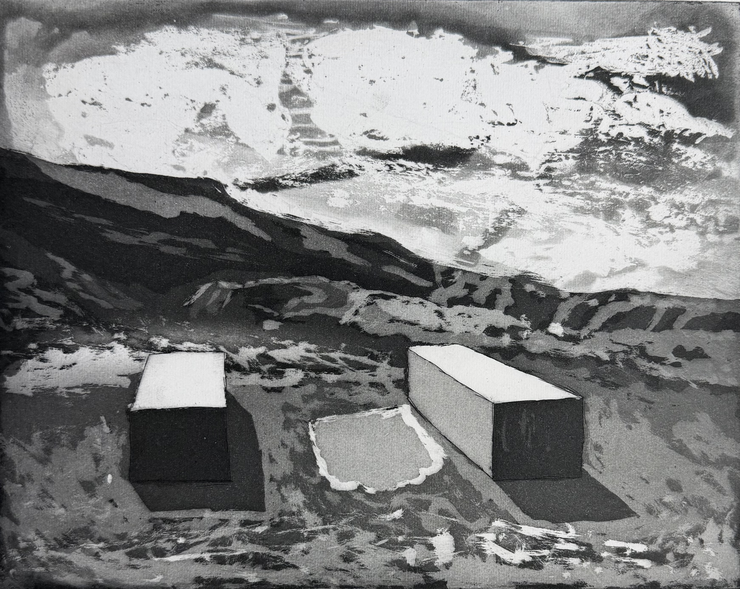 Remnants of Trefil's Old Mine, 29 x 24cm,  Etching , 2026