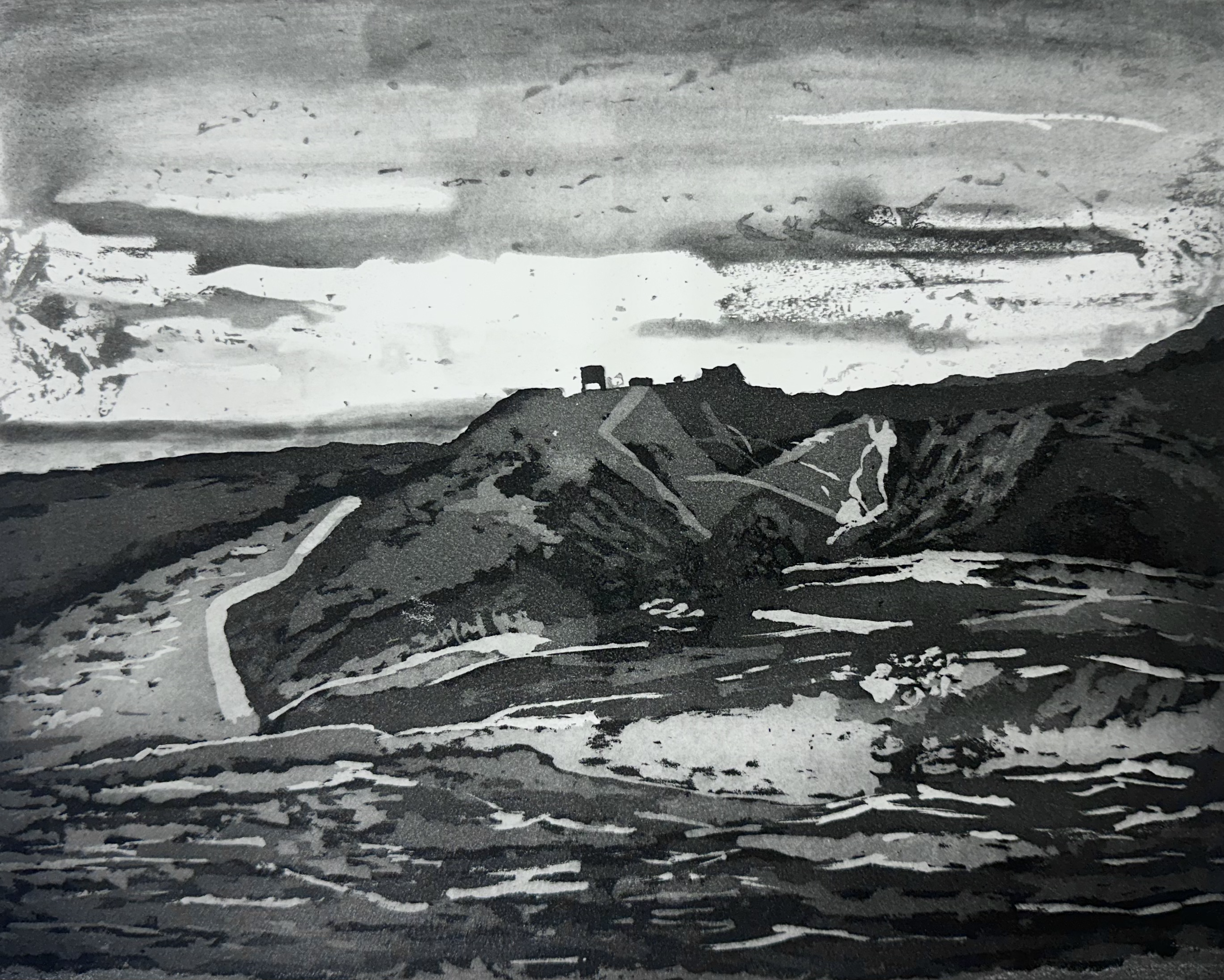 Trefil’s Disused Mine,
Etching, 29 x 24cm, 2026