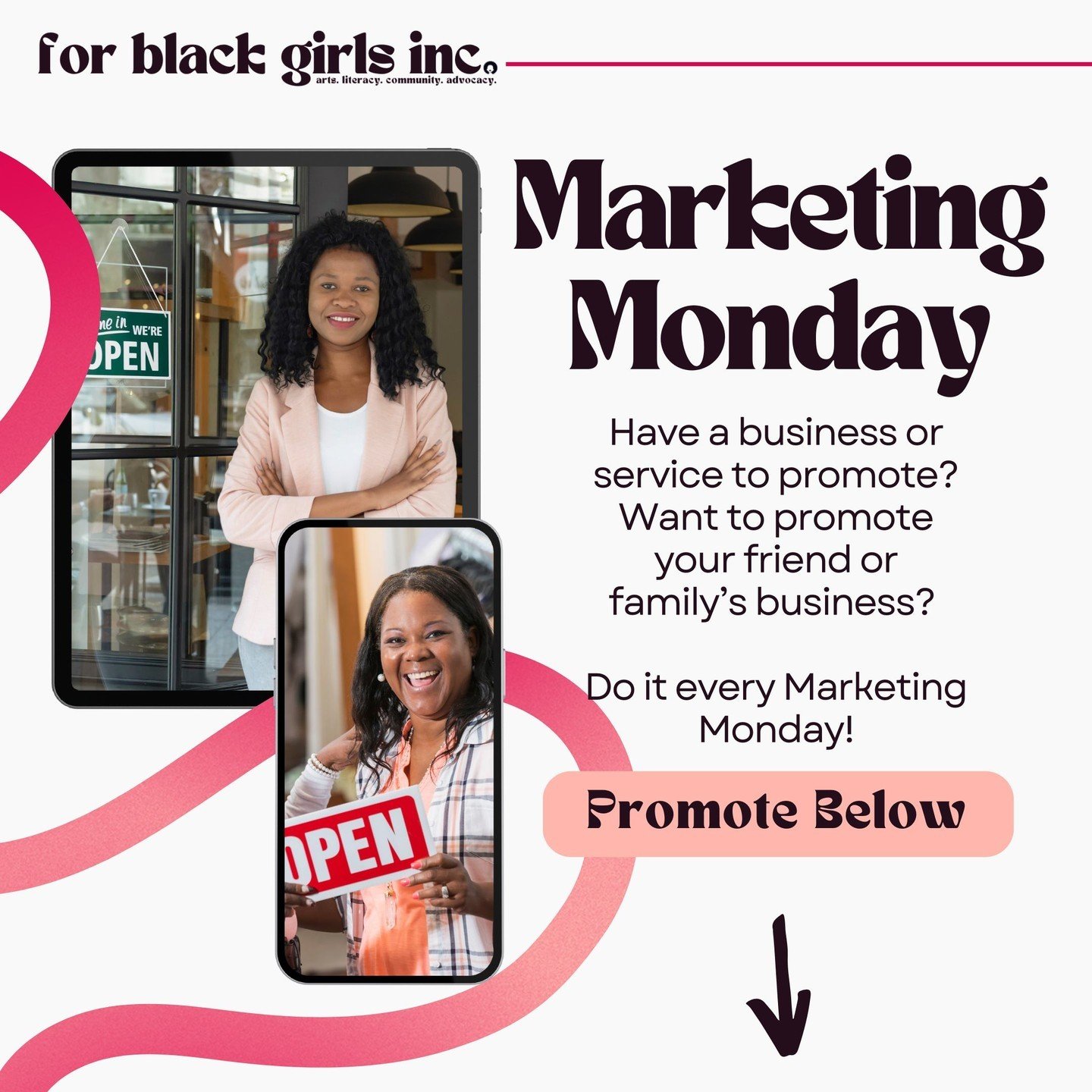 It's Marketing Monday, ya'll!! Please share your company and what you do. If you are not a business owner or entrepreneur, it's all good. You can also share the information of a friend or family member or just a company that you're in love with that 