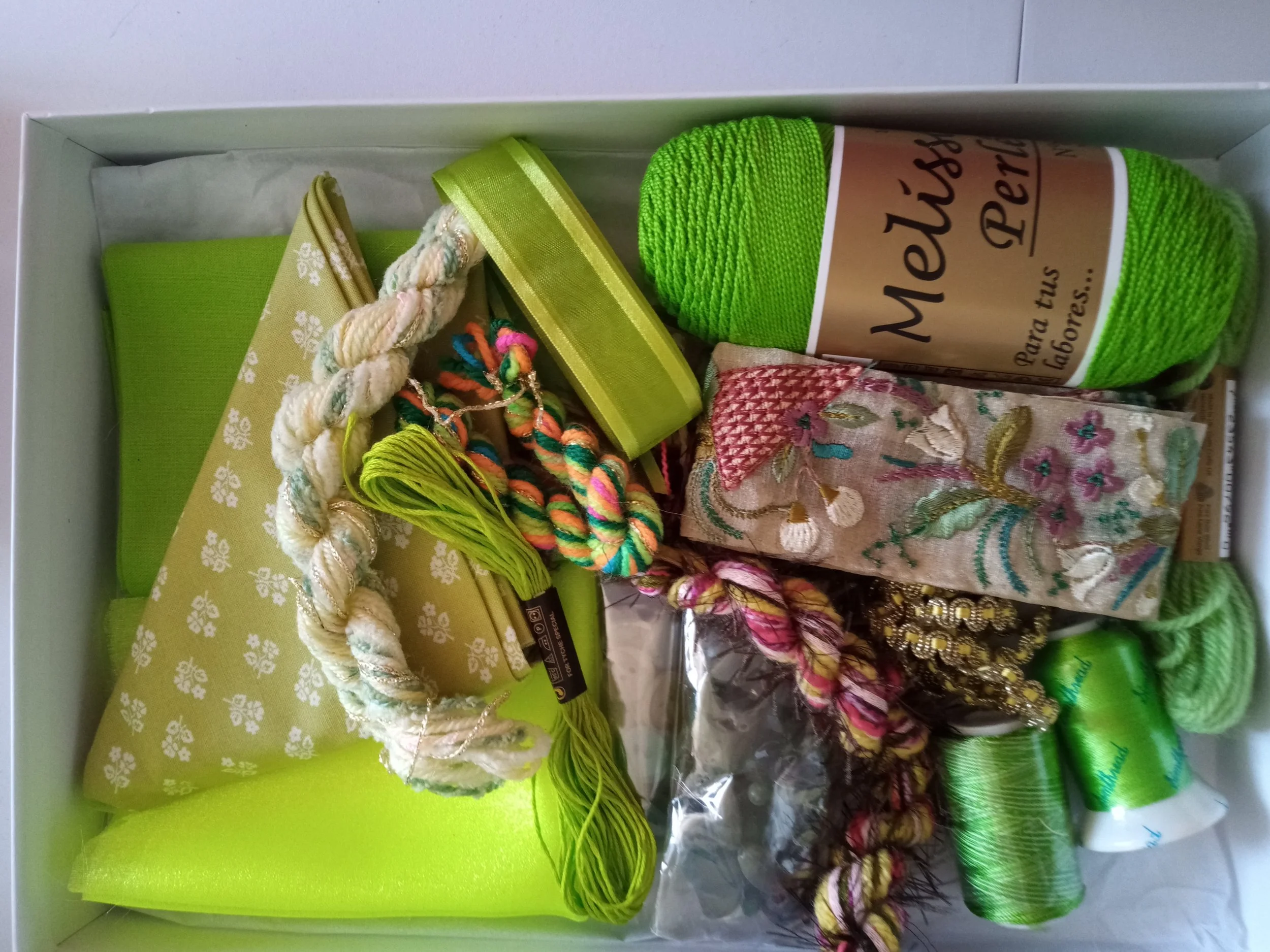 The Inspirational Fabric Plus Box Collection  A4 Lime Green