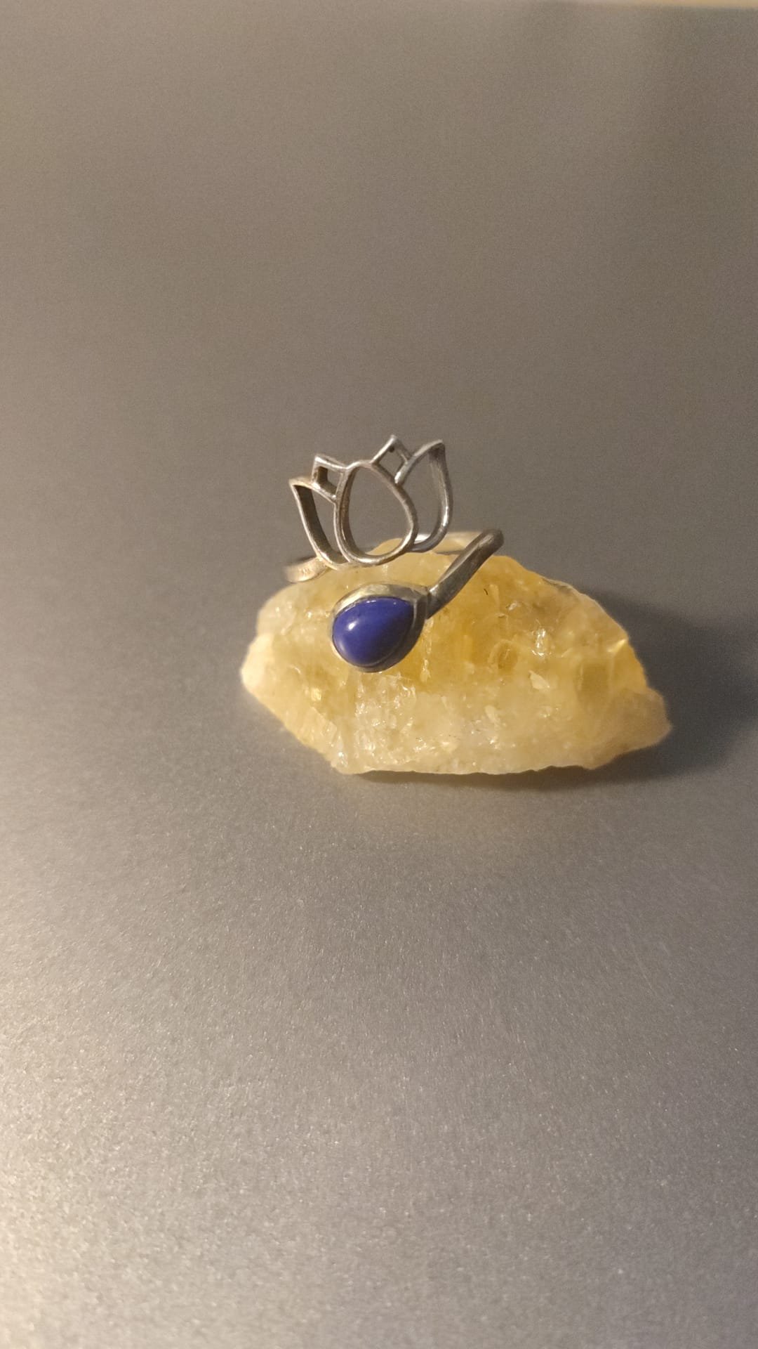 Bague Argent 925 Réglable Lapis Lazuli