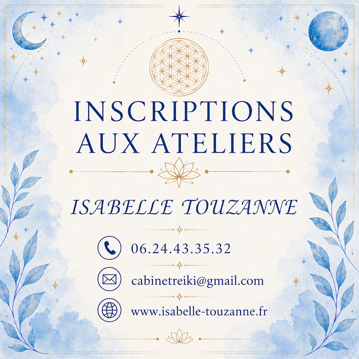 Ateliers de 17h00 à 20h00