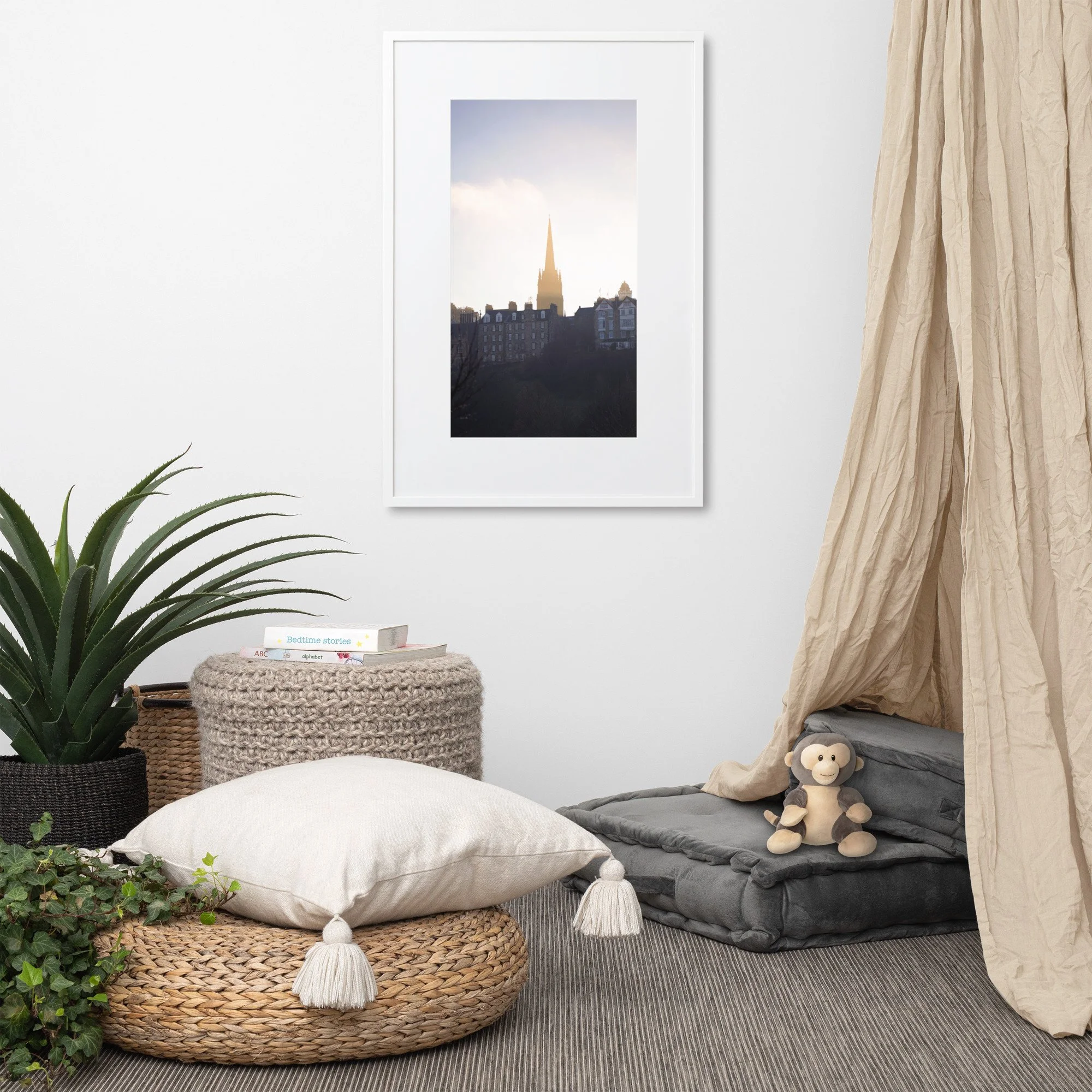 Scotland Fog | The Fusion White Frame | 61 × 91 cm (24" x 35.8")