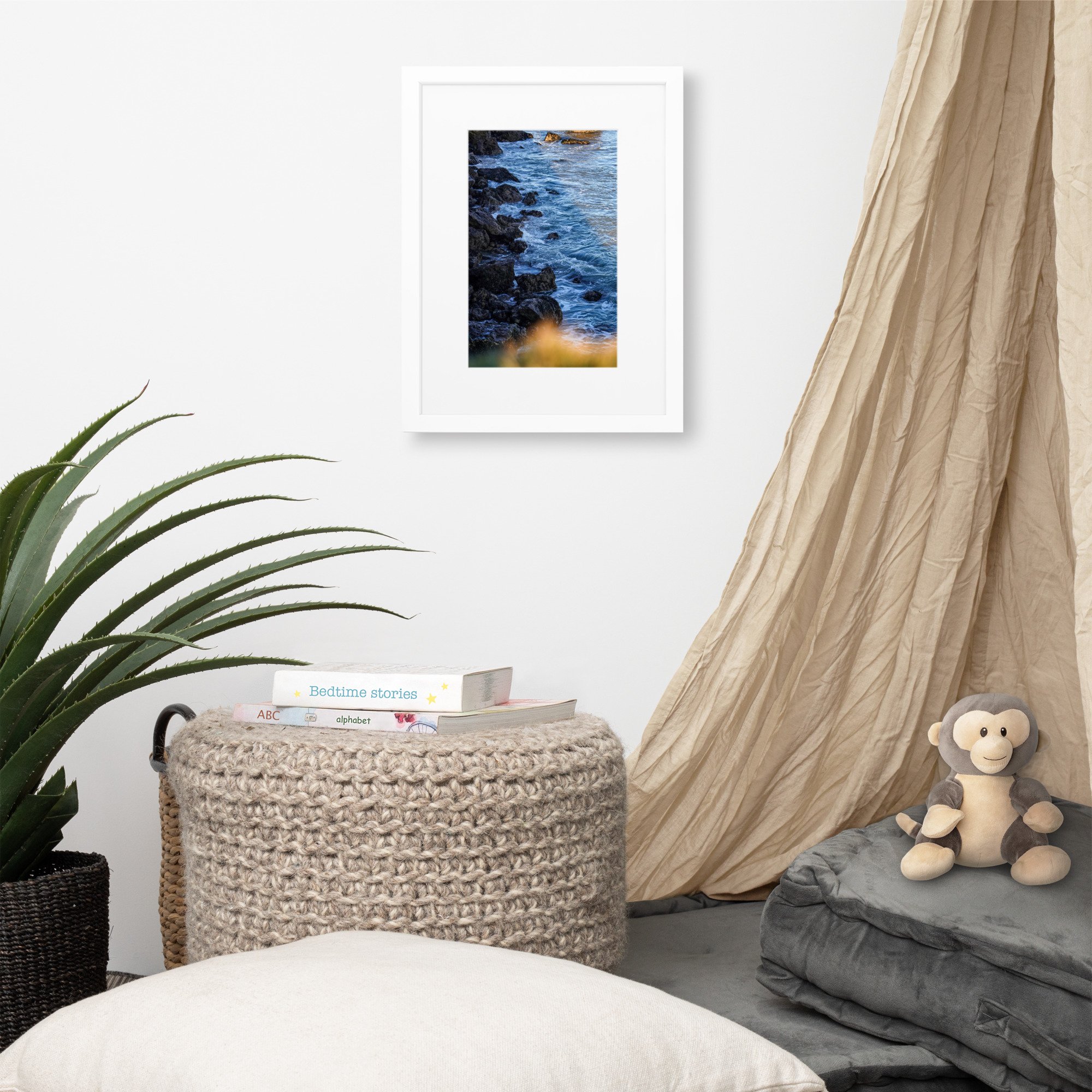 Golden Sea | The Fusion White Frame | 30 × 40 cm (11.7" x 15.8")
