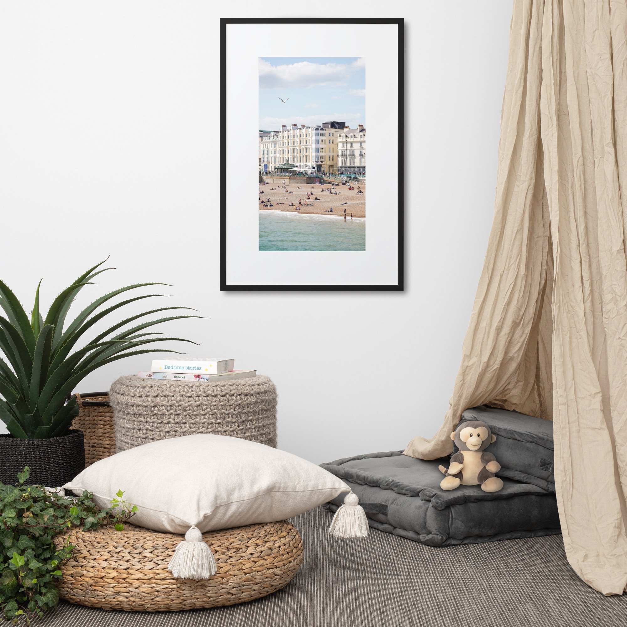 Brighton Beach | The Fusion Black Frame | 61 × 91 cm (24" x 35.8")