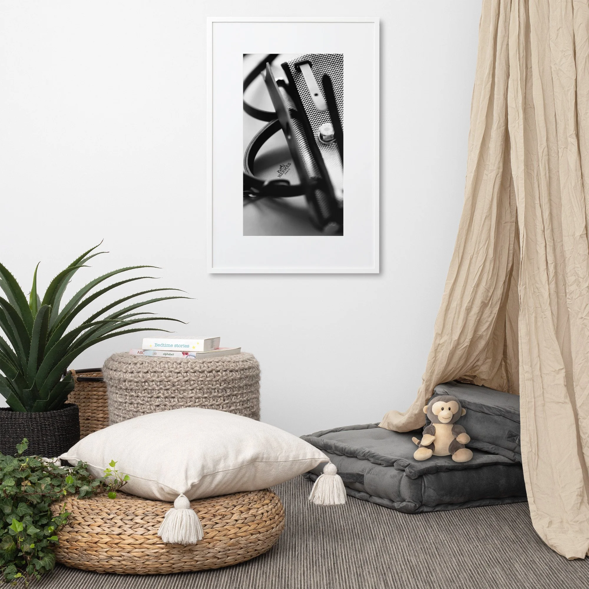 Hermes Bag Art | The Fusion White Frame | 61 × 91 cm (24" x 35.8")