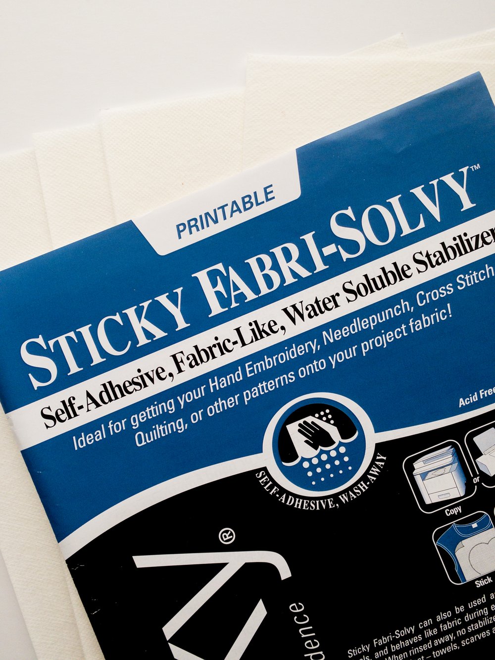  Sulky Paper Solvy Water Soluble Fabric stabilizer, 8, White