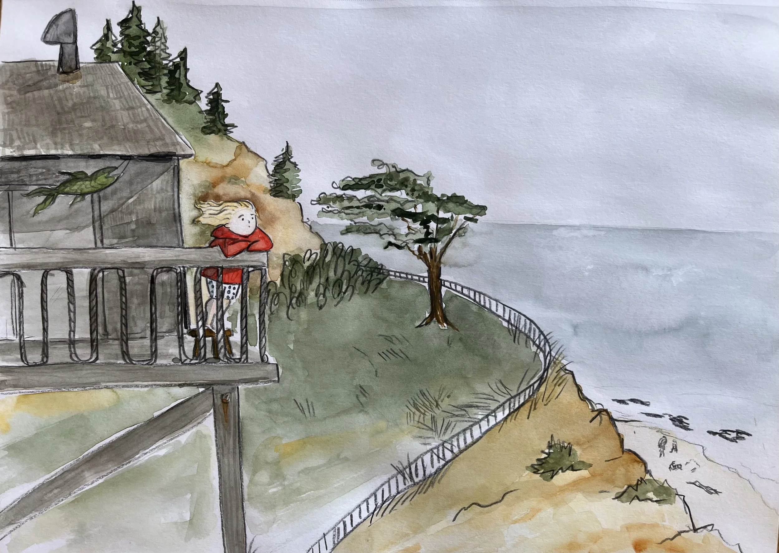 Nora waiting and watching for whales