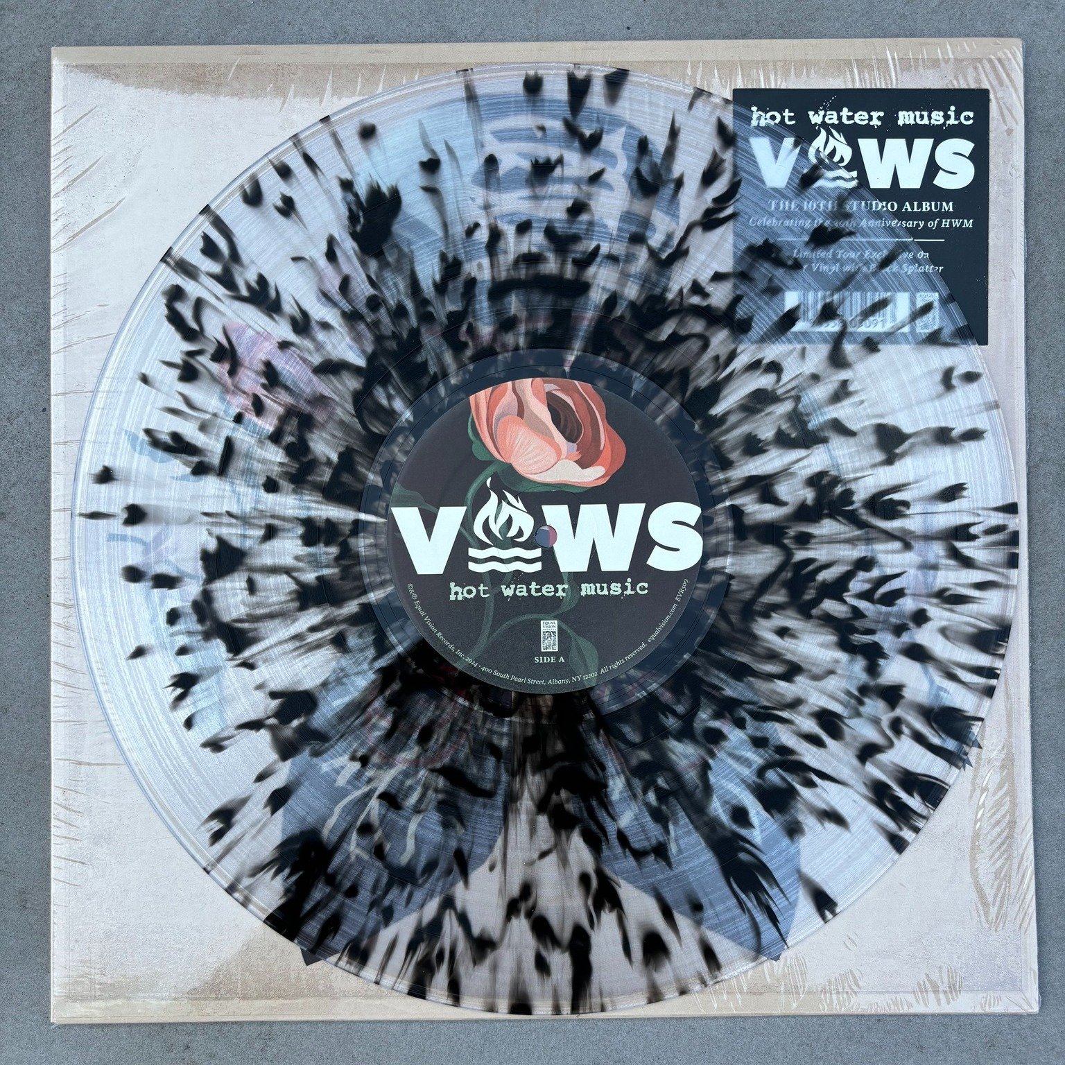 We'd like to thank @burlingtonrecordplant for absolutely crushing the vinyl for the US pressing of VOWS on @equalvision 

Here are some shots of the limited tour exclusive LP (clear w black splatter). There are only 250 of these and we will have them