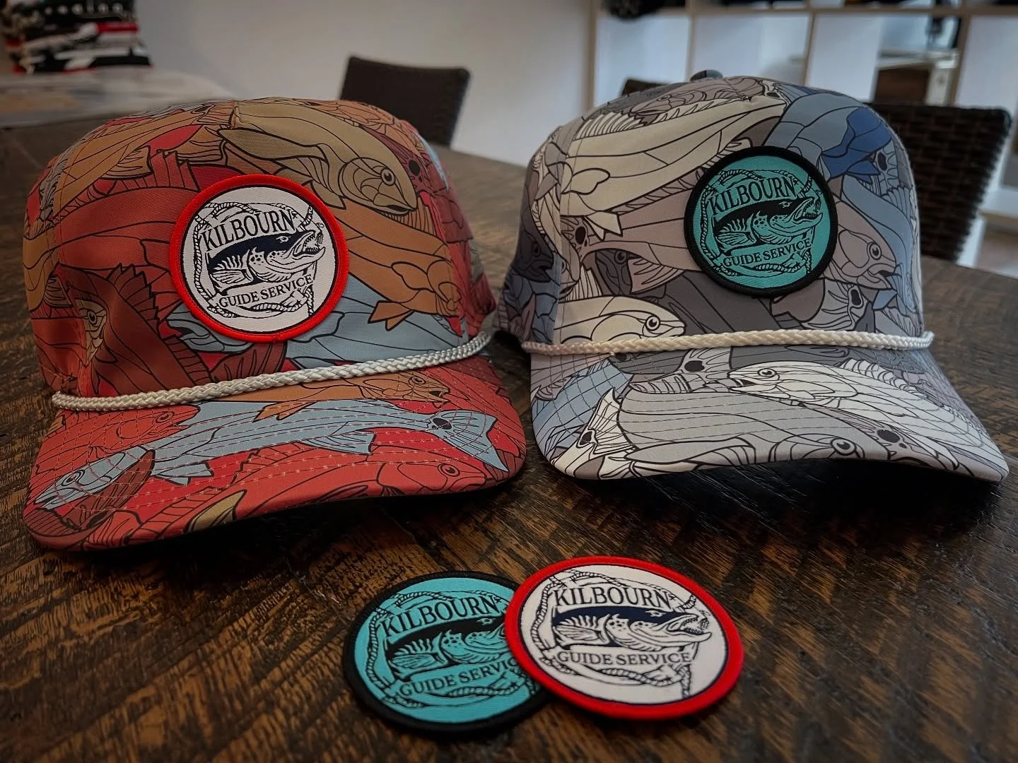 New decoration process to better serve you! 
Level up your game with patch caps. We offer many different styles of patches so come in and check out what we can do for your brand/business.
Pictured are new caps for @kilbourn_guide 
#properpatches #pro