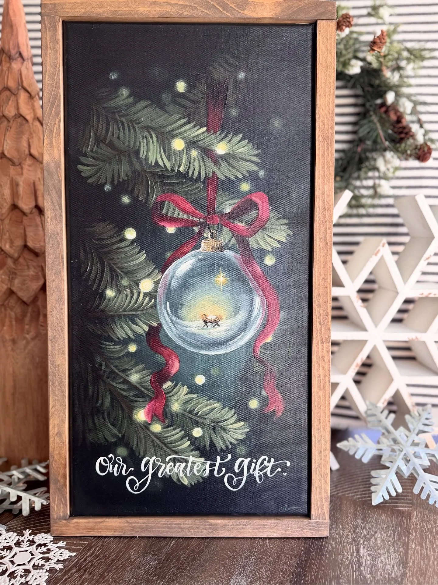 I’m not sure that there are quite the right words to describe what this piece means to me, but I knew that I wanted to try to express it through paint. My hope is that it speaks to you this holiday season as well. π«ΆπΌβ€οΈππΌ This new design wil