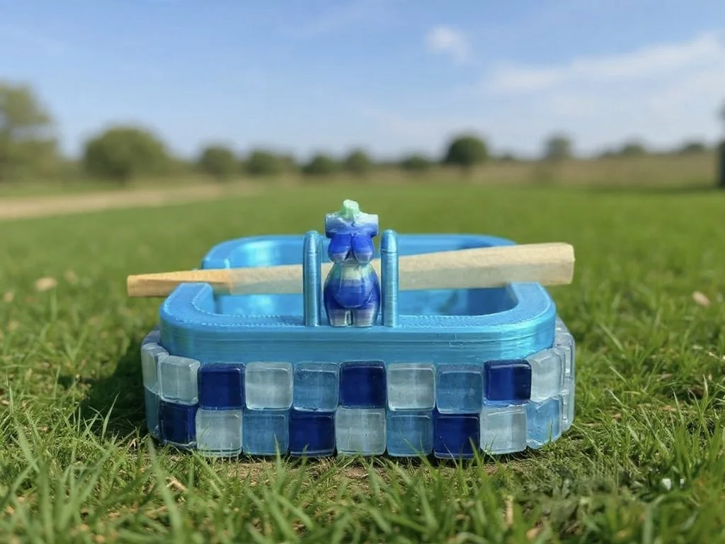 Pool Girls tiled ashtray