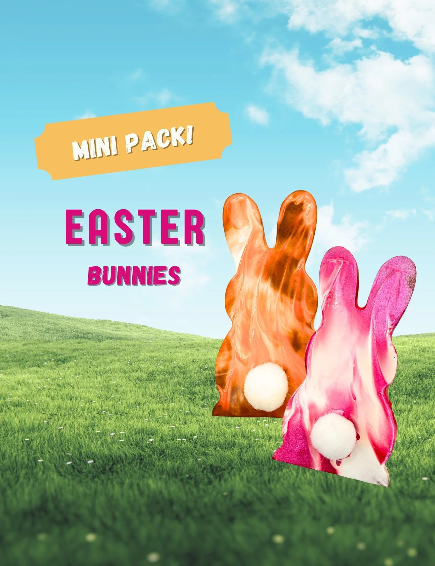 Introducing our Easter Bunnies Mini Pack 🌷
 Create an adorable bunny keepsake painted by your dog using our mess-free process keeping the fun high and the cleanup minimal 🐾

Perfect for celebrating spring, Easter baskets, or gifting something truly
