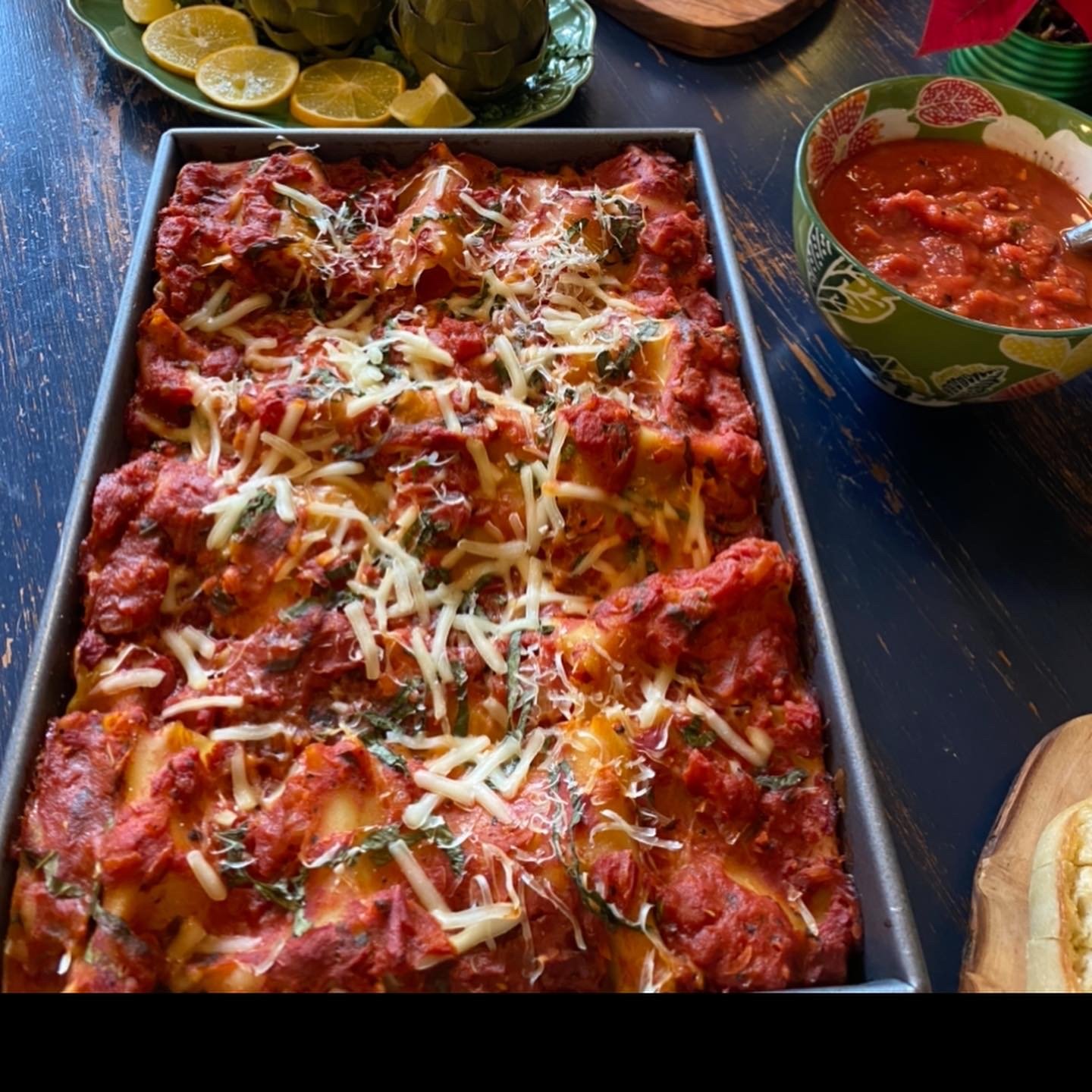 Vegan mushroom/sausage/pepperoni lasagna
$75 serves 12