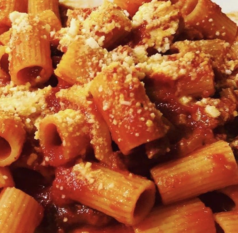 Rigatoni with Marinara and Parm Cheese