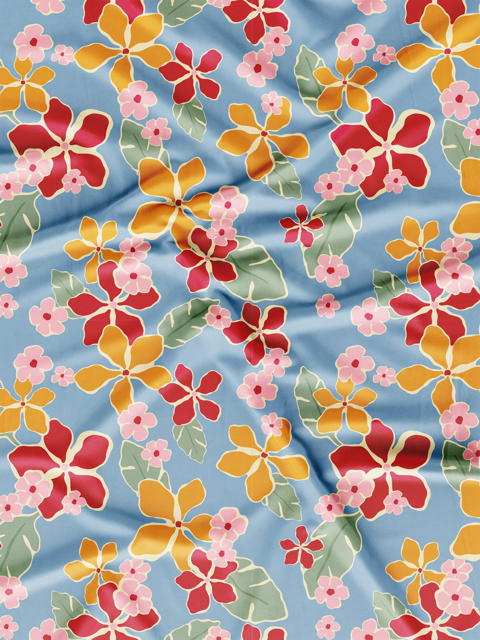 Lowtide - Tropical Blossom Surface Pattern Digital File