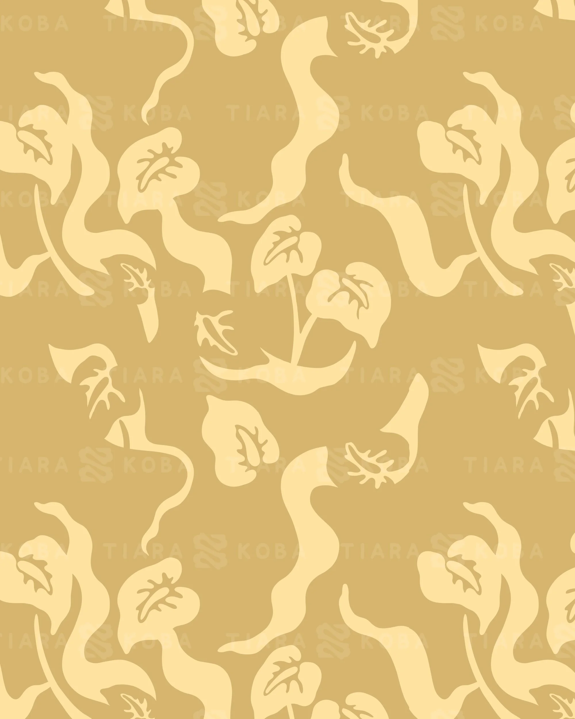 Mustard - Anthurium Dream Surface Pattern Digital File