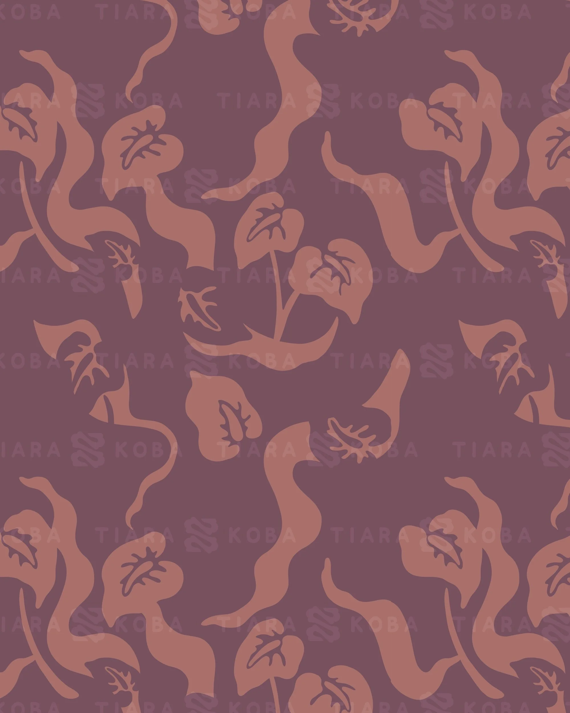 Dark Mauve - Anthurium Dream Surface Pattern Digital File