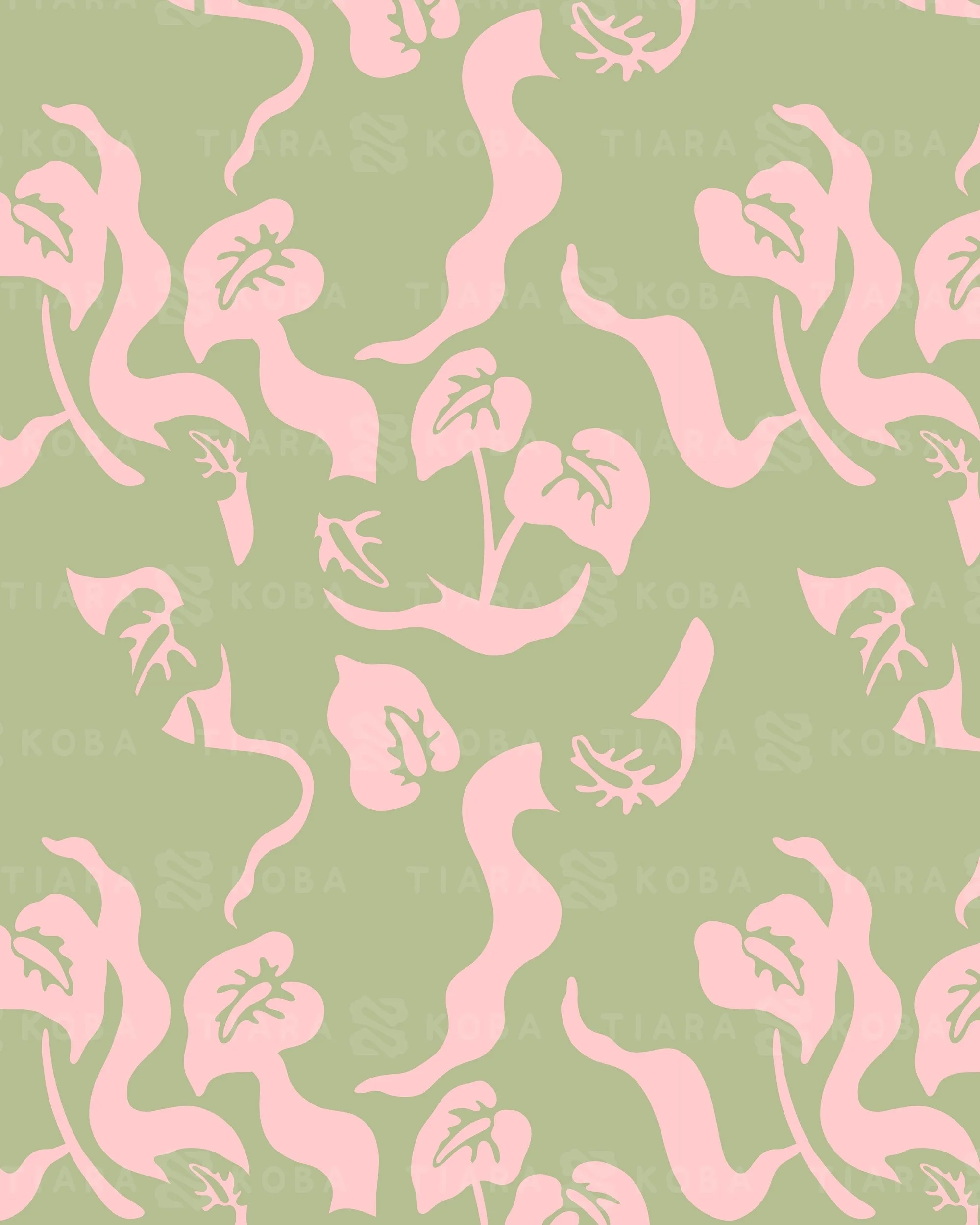 Pistachio - Anthurium Dream Surface Pattern Digital File