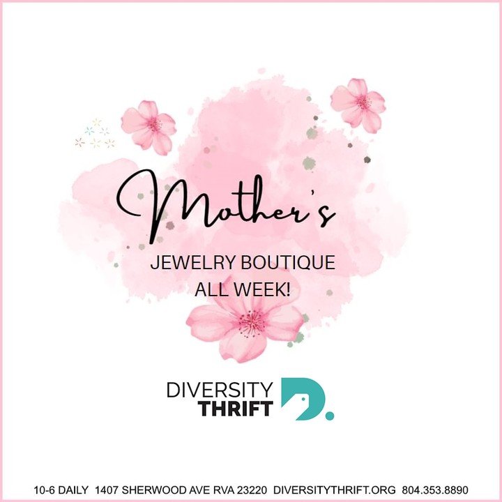 We&rsquo;ve been saving some very special (and affordable) things for our Mother&rsquo;s Week Jewelry Boutique. 

Come see our beautiful and unique jewelry for gift giving or treat yourself! Boutique and costume. Great prices. 

Open 10am to 6pm at 1