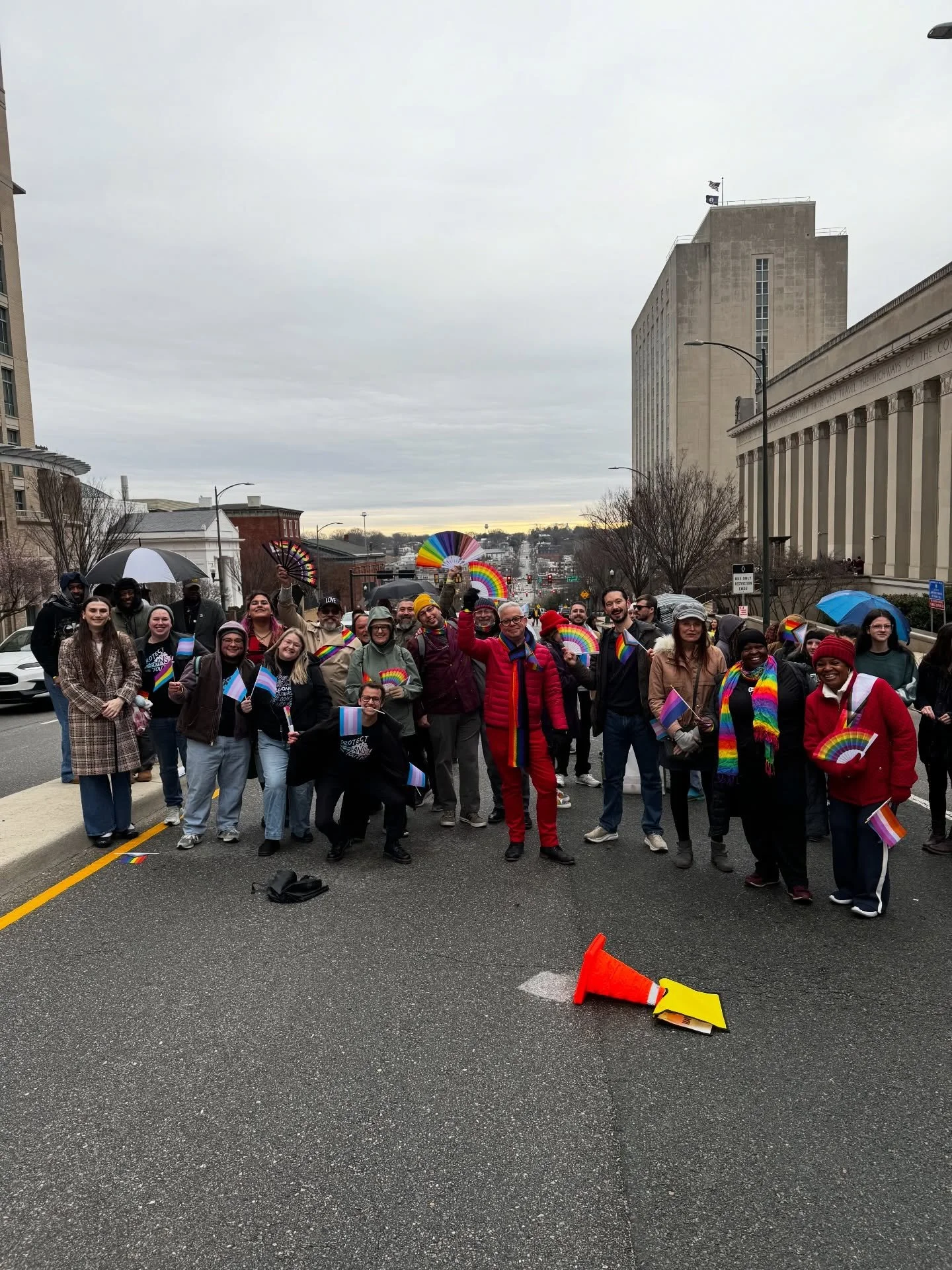 Diversity Richmond and @vapride were proud to join the inaugural parade for @abigailspanberger! Thank you to her team for this opportunity!
