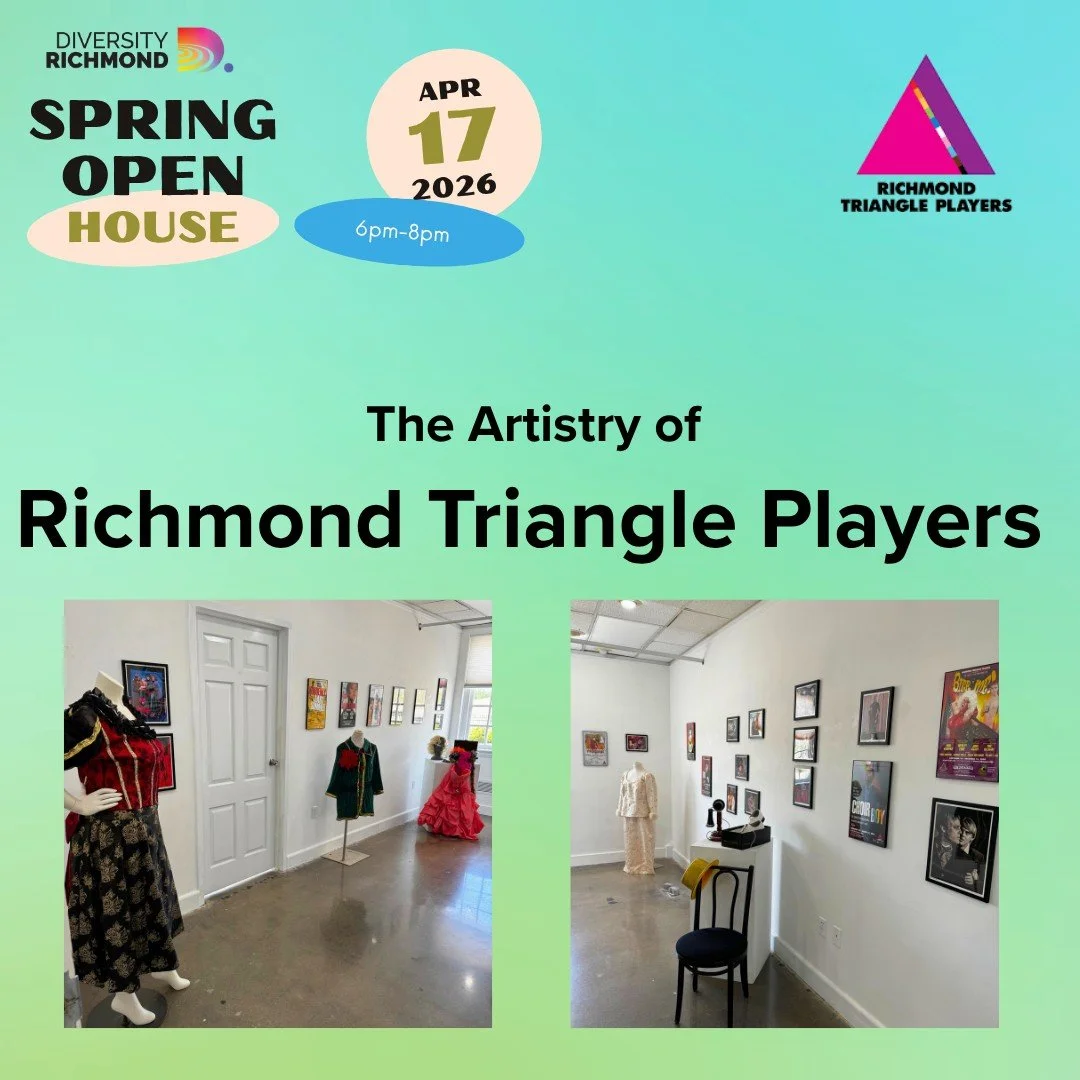 New at the Iridian Gallery ✨

The Artistry of Richmond Triangle Players
Handmade costumes, photography &amp; vintage show posters by John MacLellan&mdash;celebrating Richmond&rsquo;s LGBTQ+ theatre legacy.

On view now. Don&rsquo;t miss it. 🎭