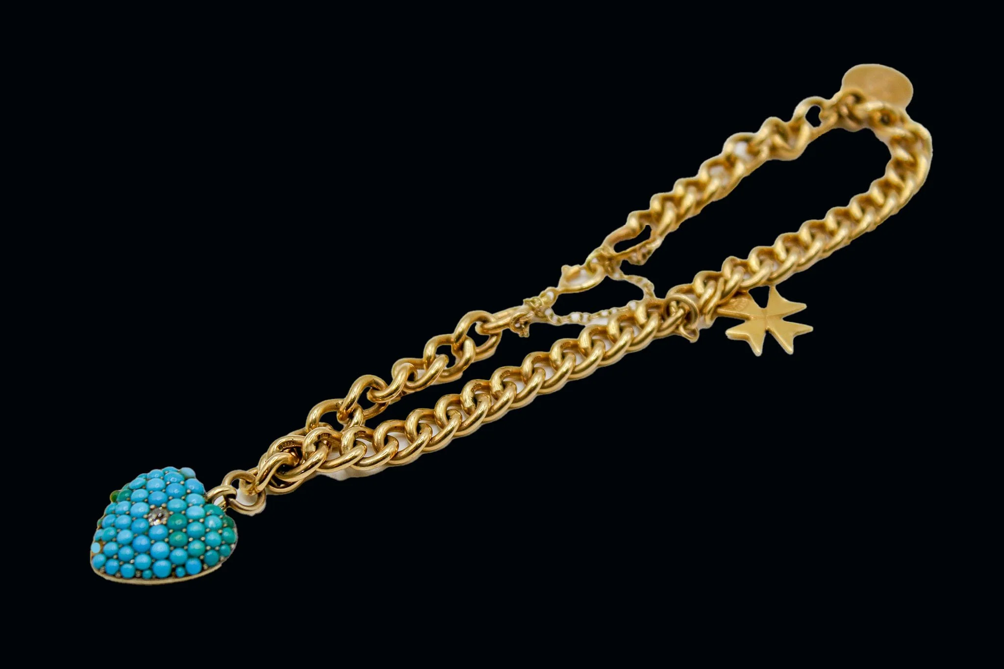 Turquoise Heart Charm