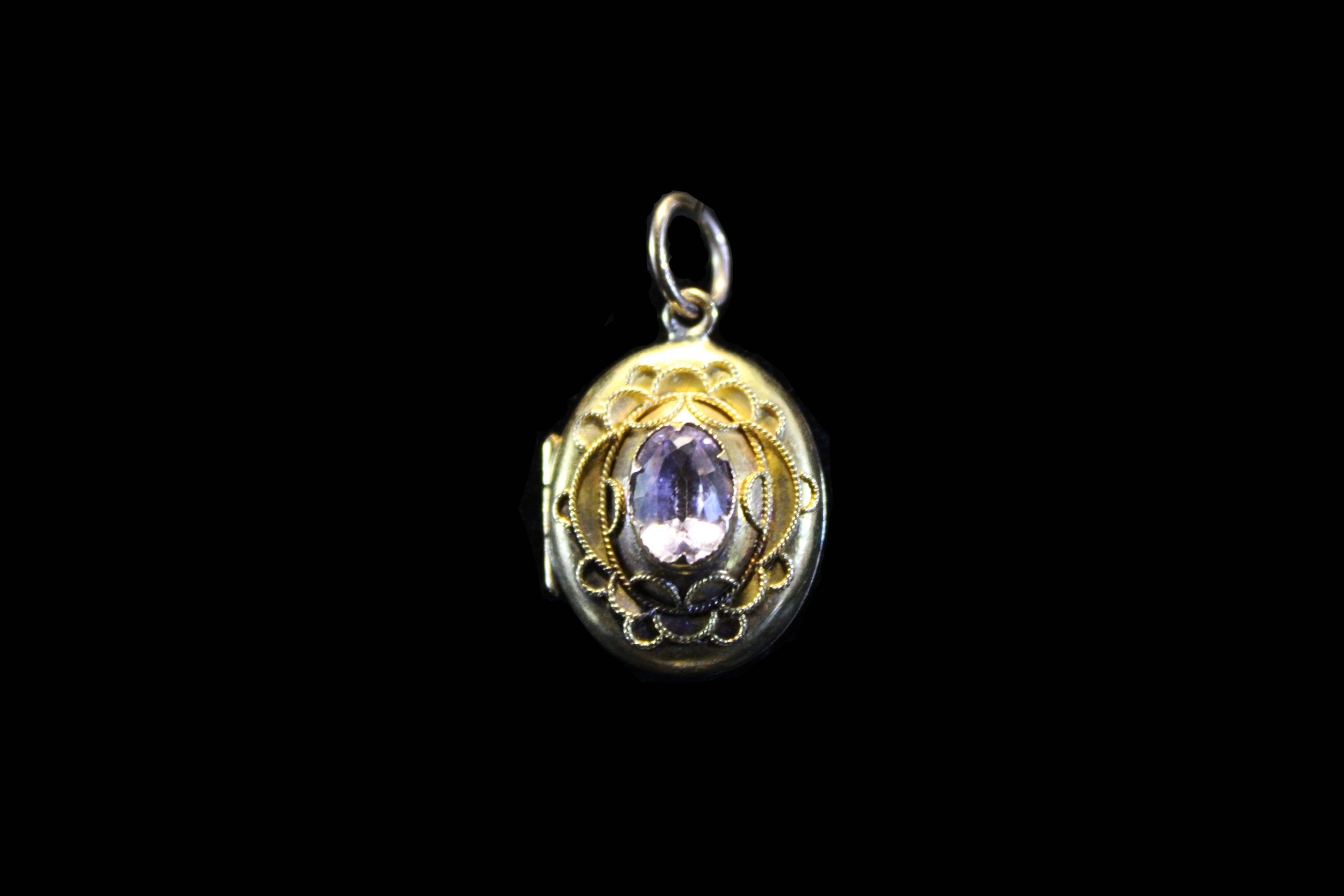Pink Topaz Dome Locket