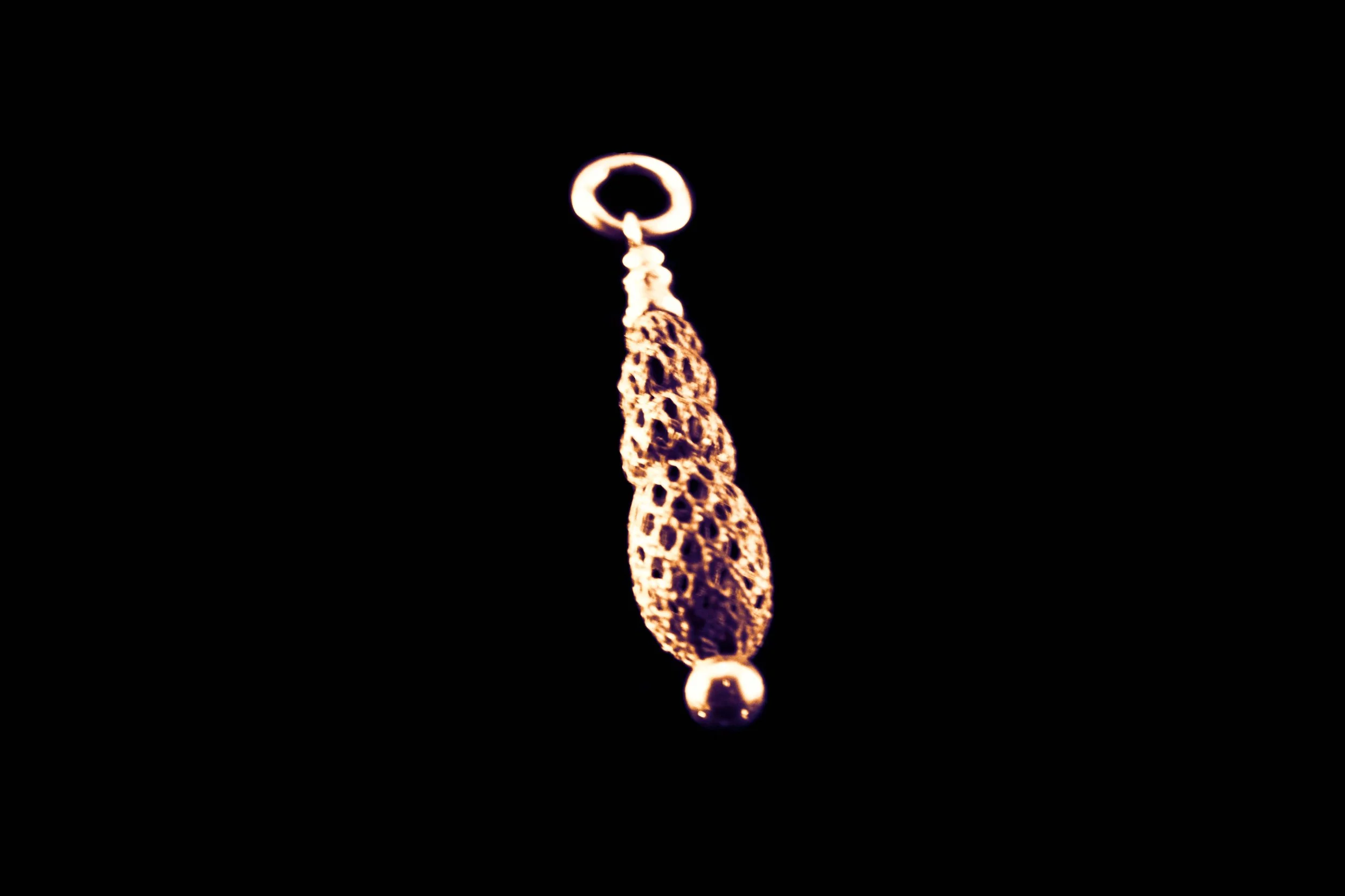 Victorian Woven Hairwork Pendant in 8K Gold, c. 1840–1860