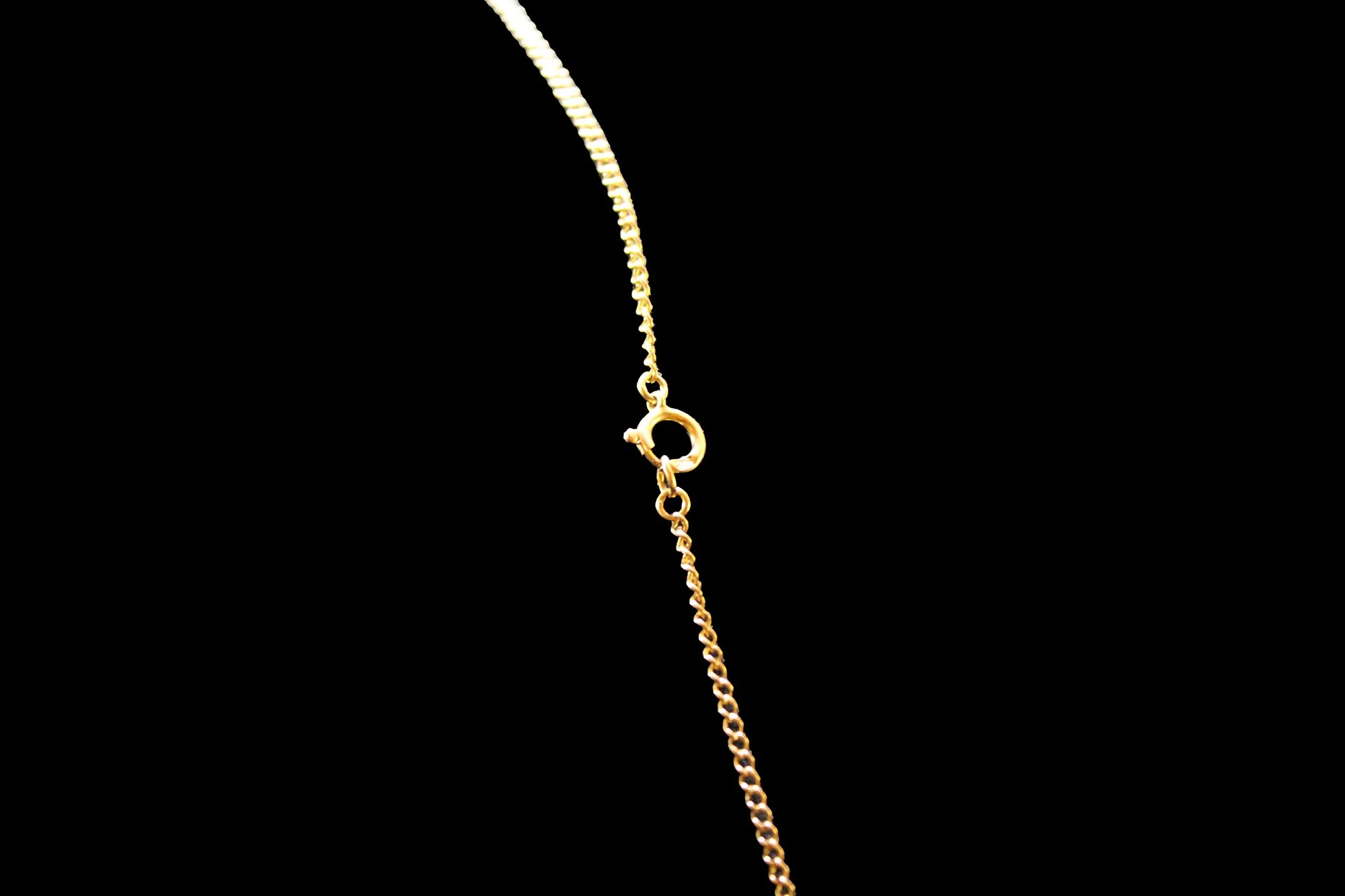 20th-Century 9K Gold Delicate Curb-Link Chain