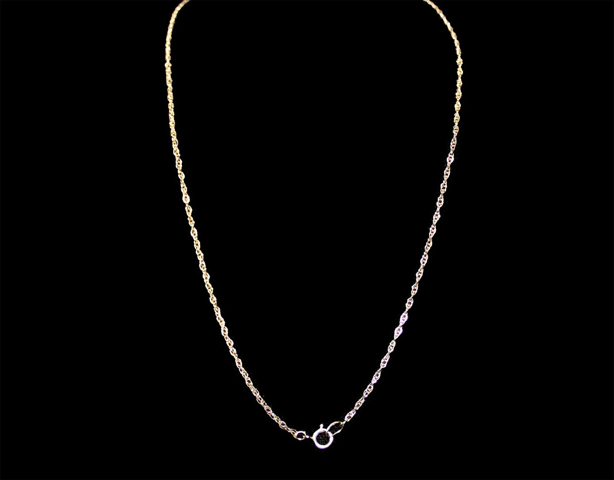 Antique Victorian 9K Rose Gold Twist Chain