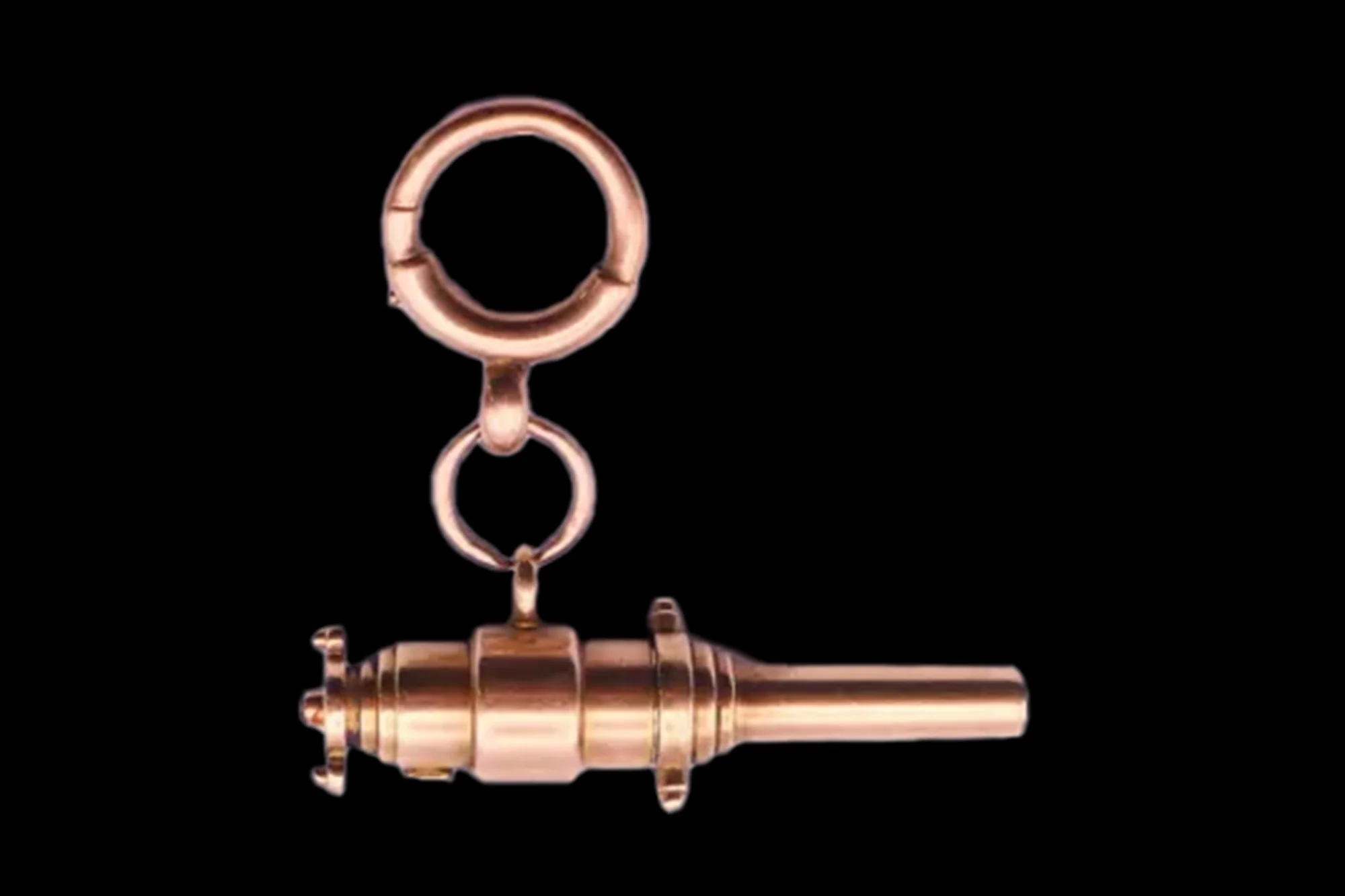 Victorian 9k gold propelling pencil watch chain accessory