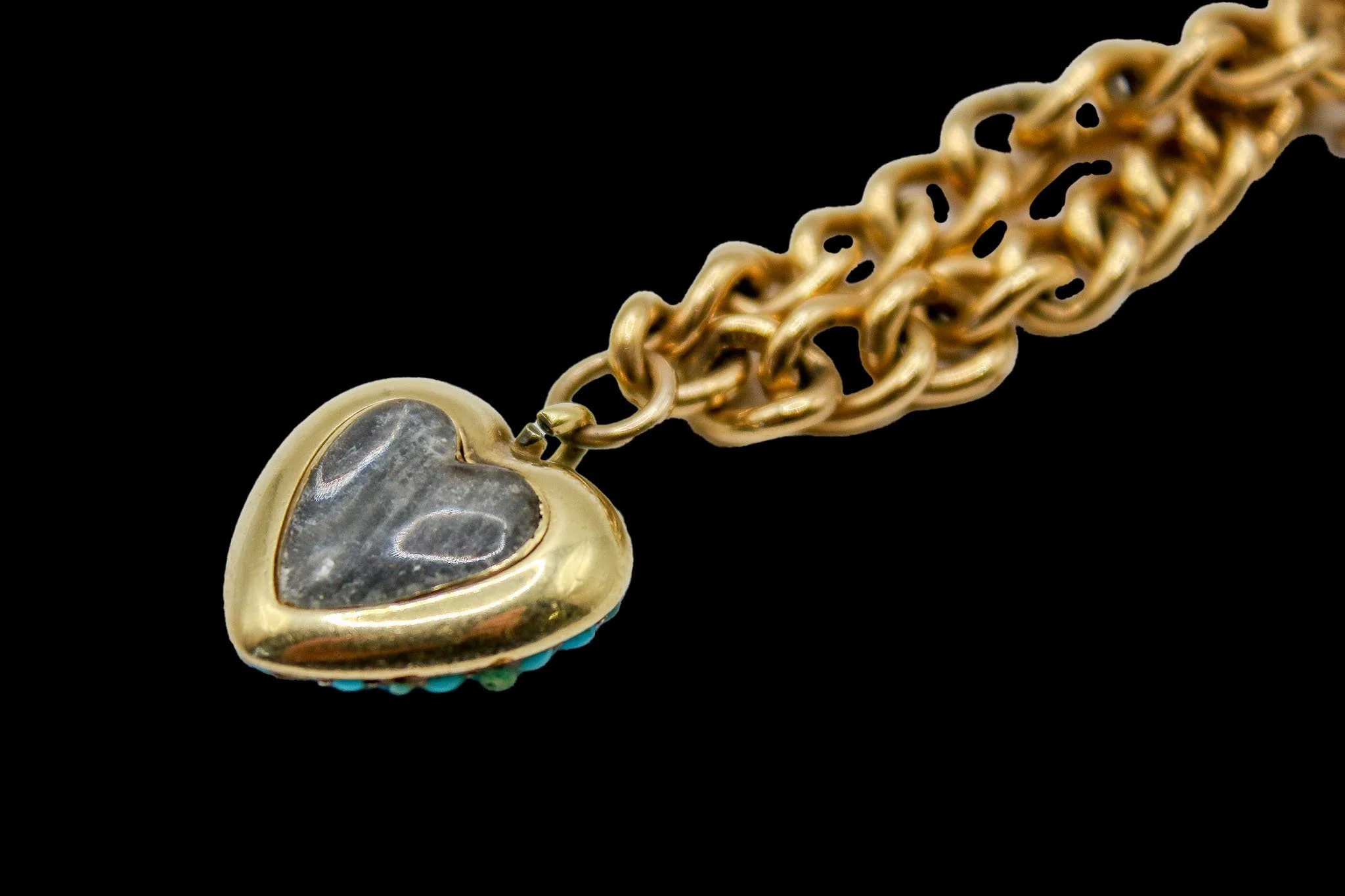 Turquoise Heart Locket Bracelet
