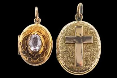 2 Victorian 9K Gold Lockets
