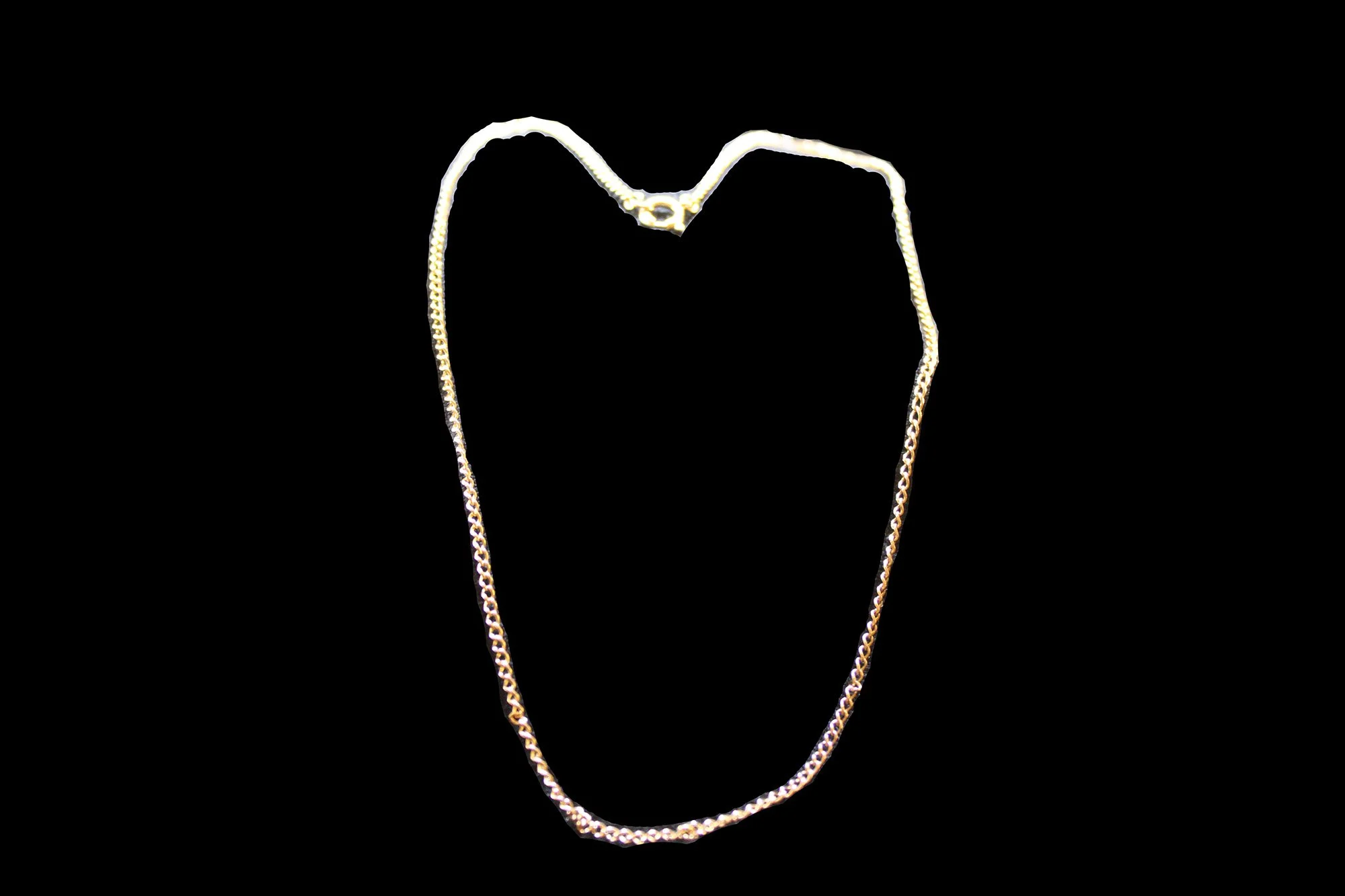 Full View hallmarked 9K gold fine curb-link chain