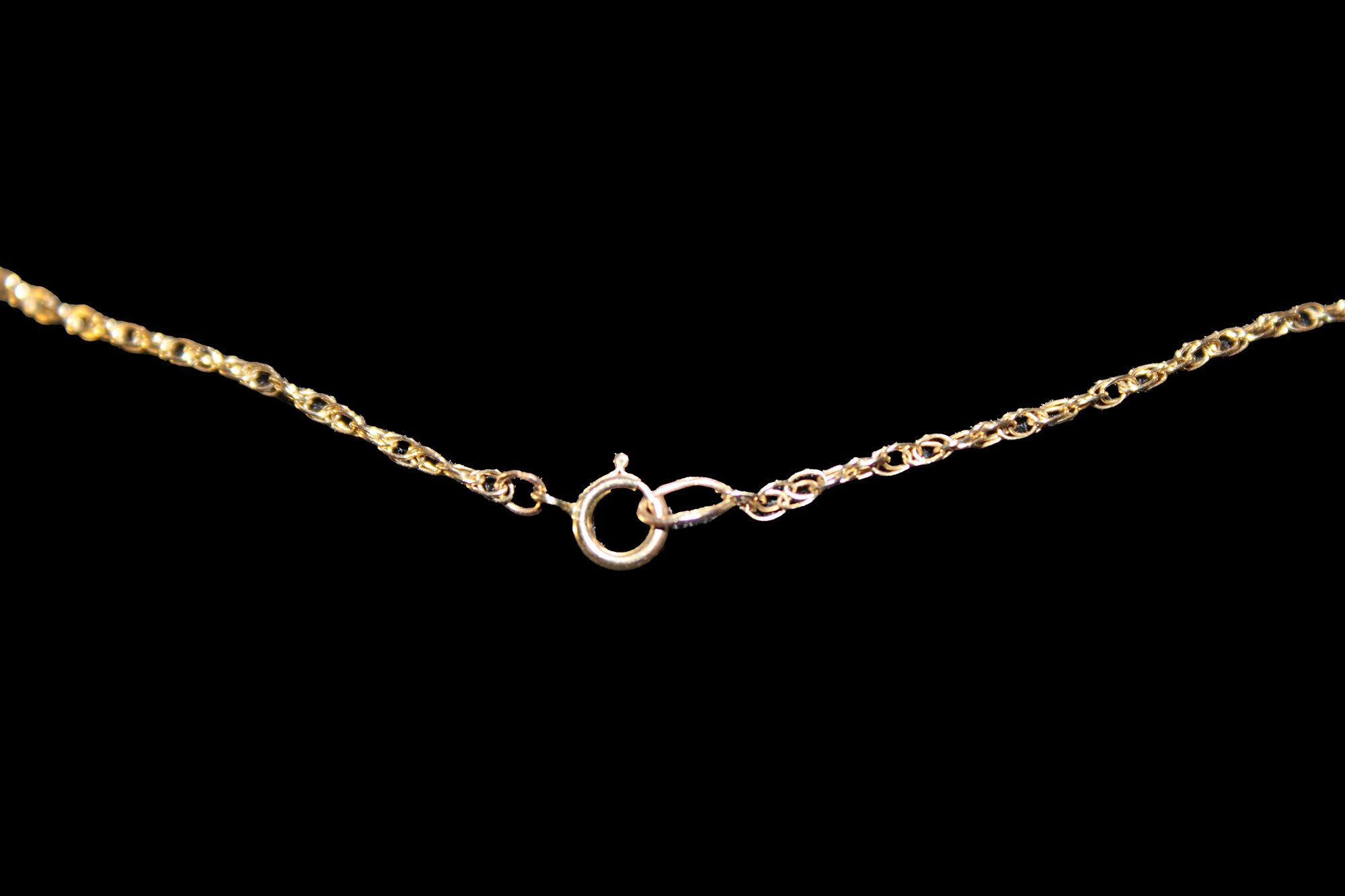 gold clasp Antique Victorian 9K Rose Gold Twist Chain