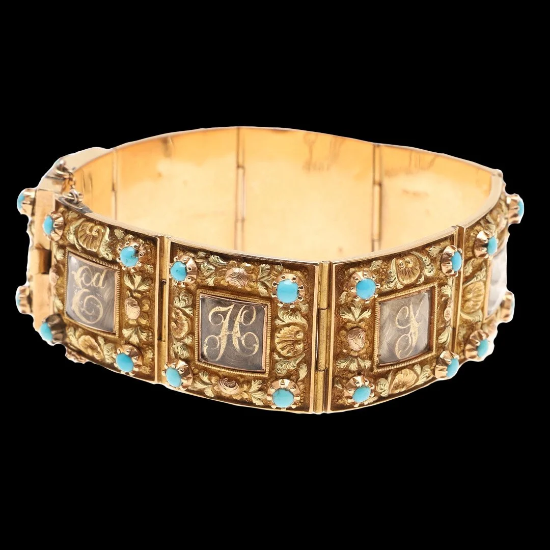 Elizabeth Barrett Browning Hairwork Bracelet