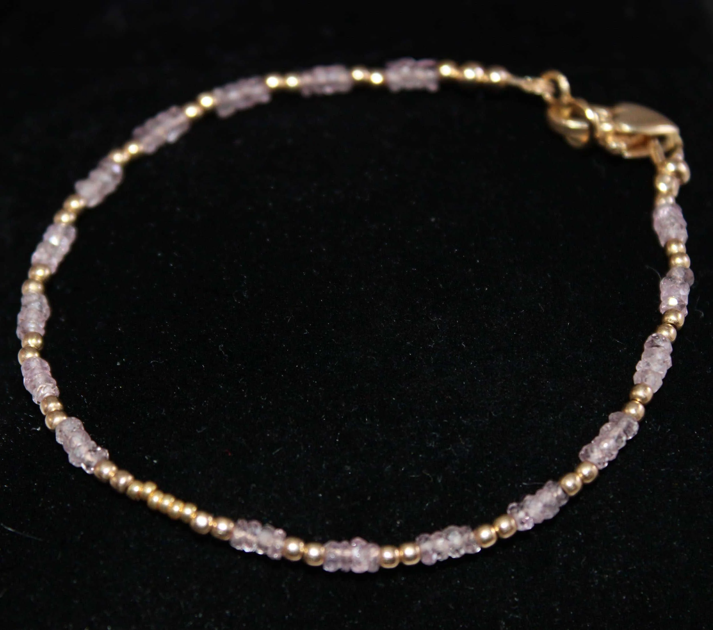 full view Pink Sapphire Bead Bracelet