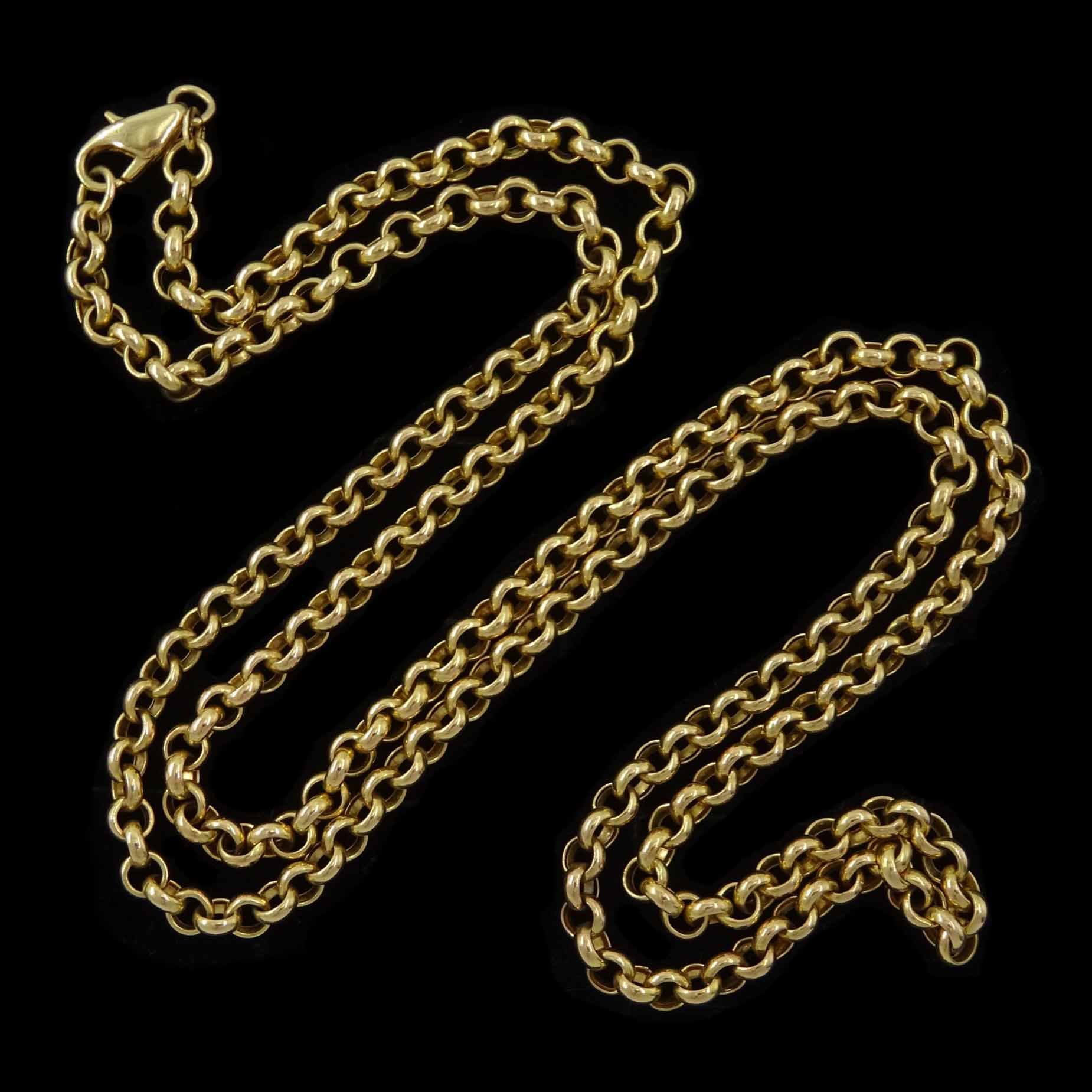9K halmarked Sheffield belcher link chain necklace