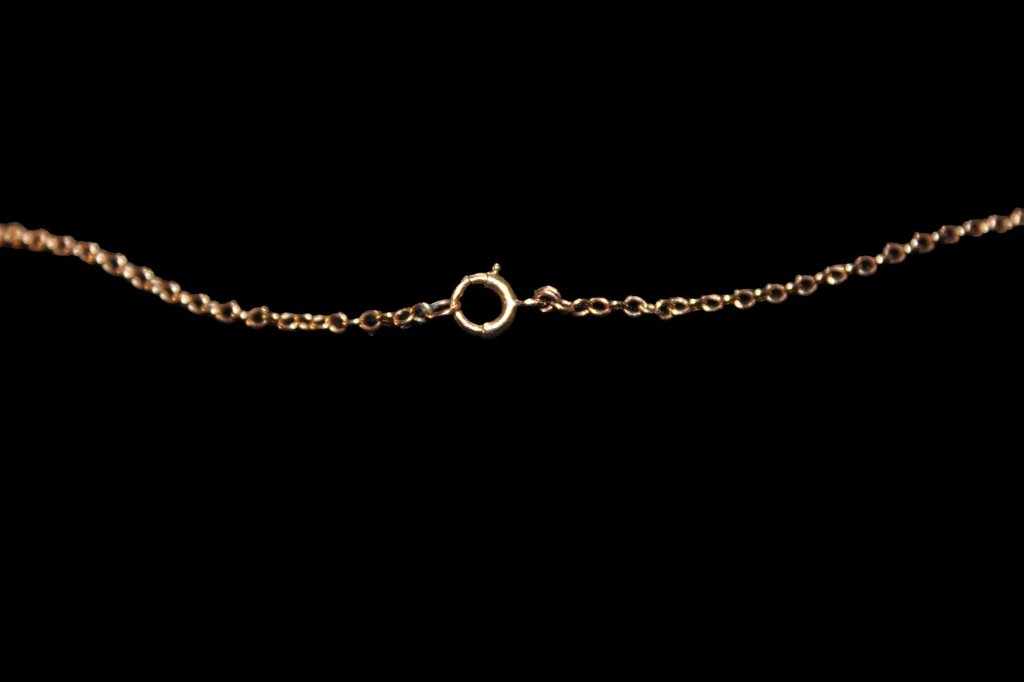 closer gold clasp Antique Victorian 9K Rose Gold Twist Chain