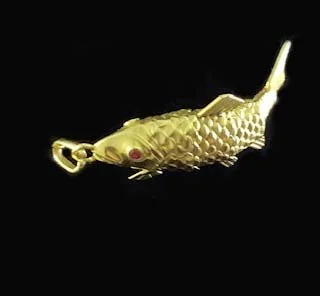 18K gold articulated fish