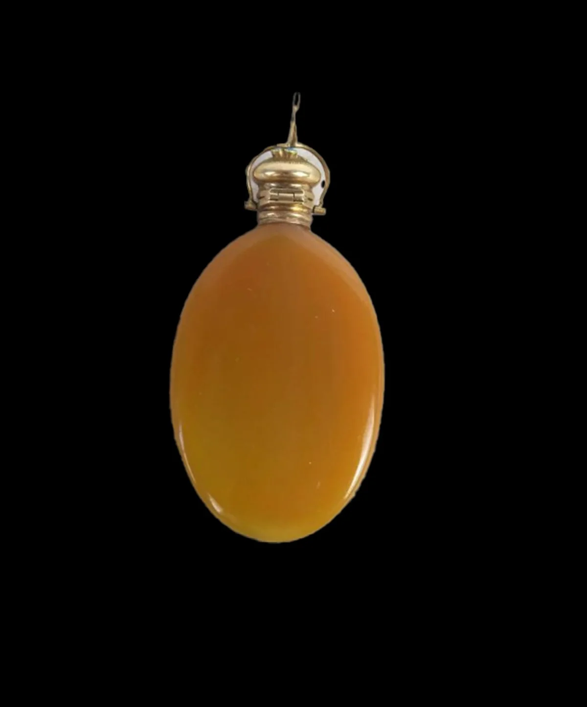 Antique Gold, Carnelian & Turquoise Floral Scent Pendant