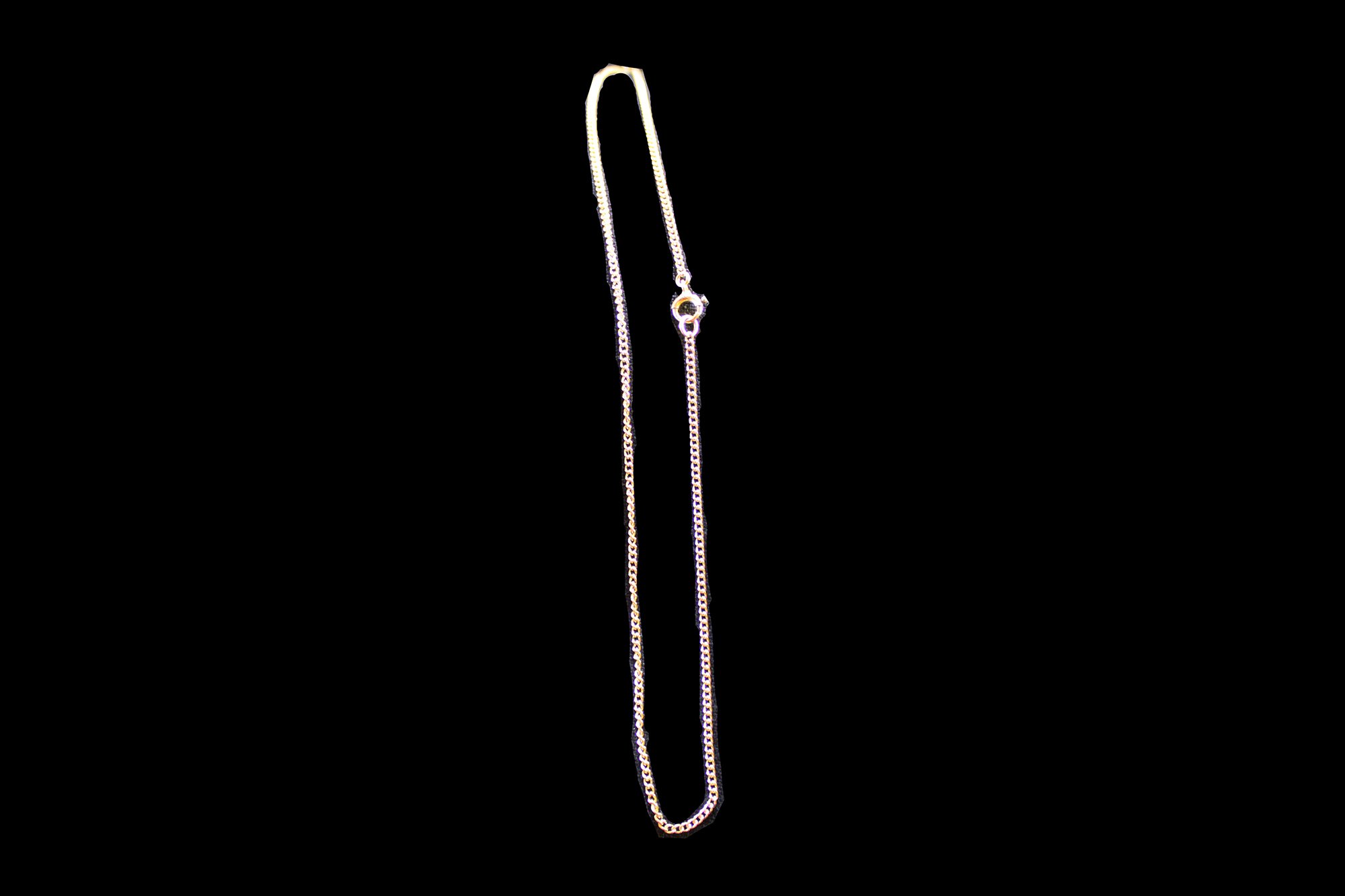 full view spring clasp 9K Gold Curb-Link Chain