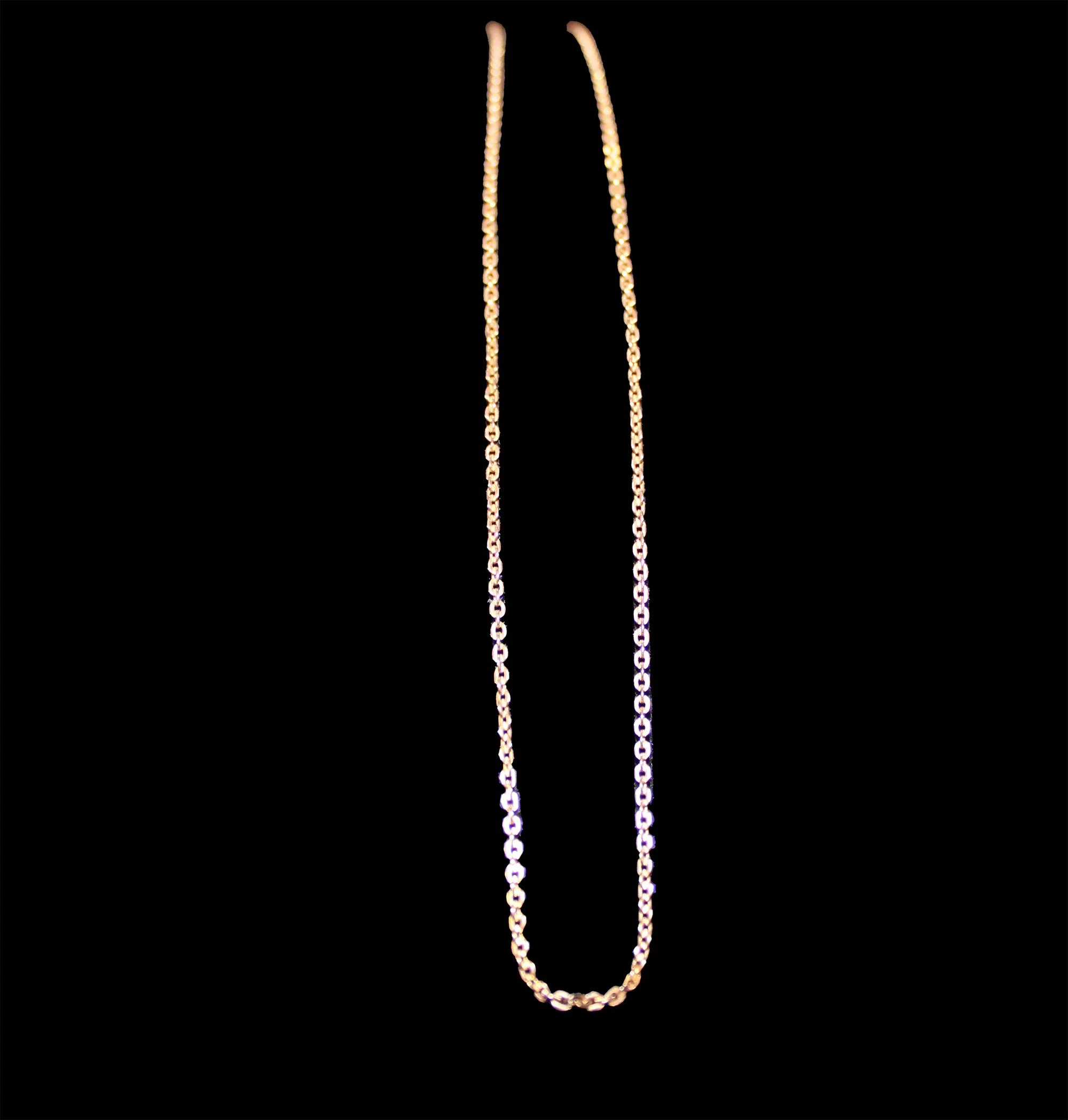 9K Rose Gold 19.5 inch Anchor Link Chain