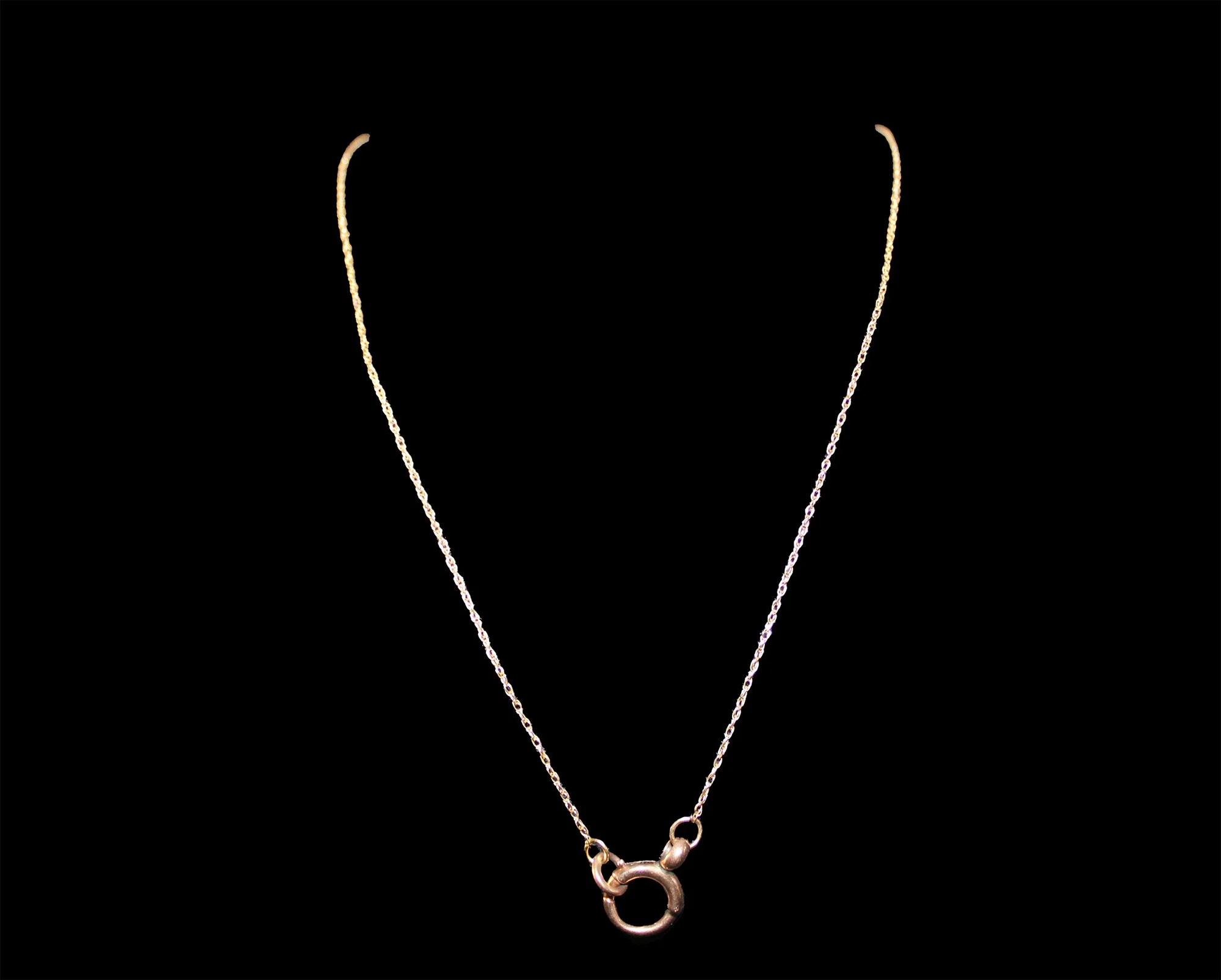 18 Inch 9K Gold Dainty Victorian Twist Chain