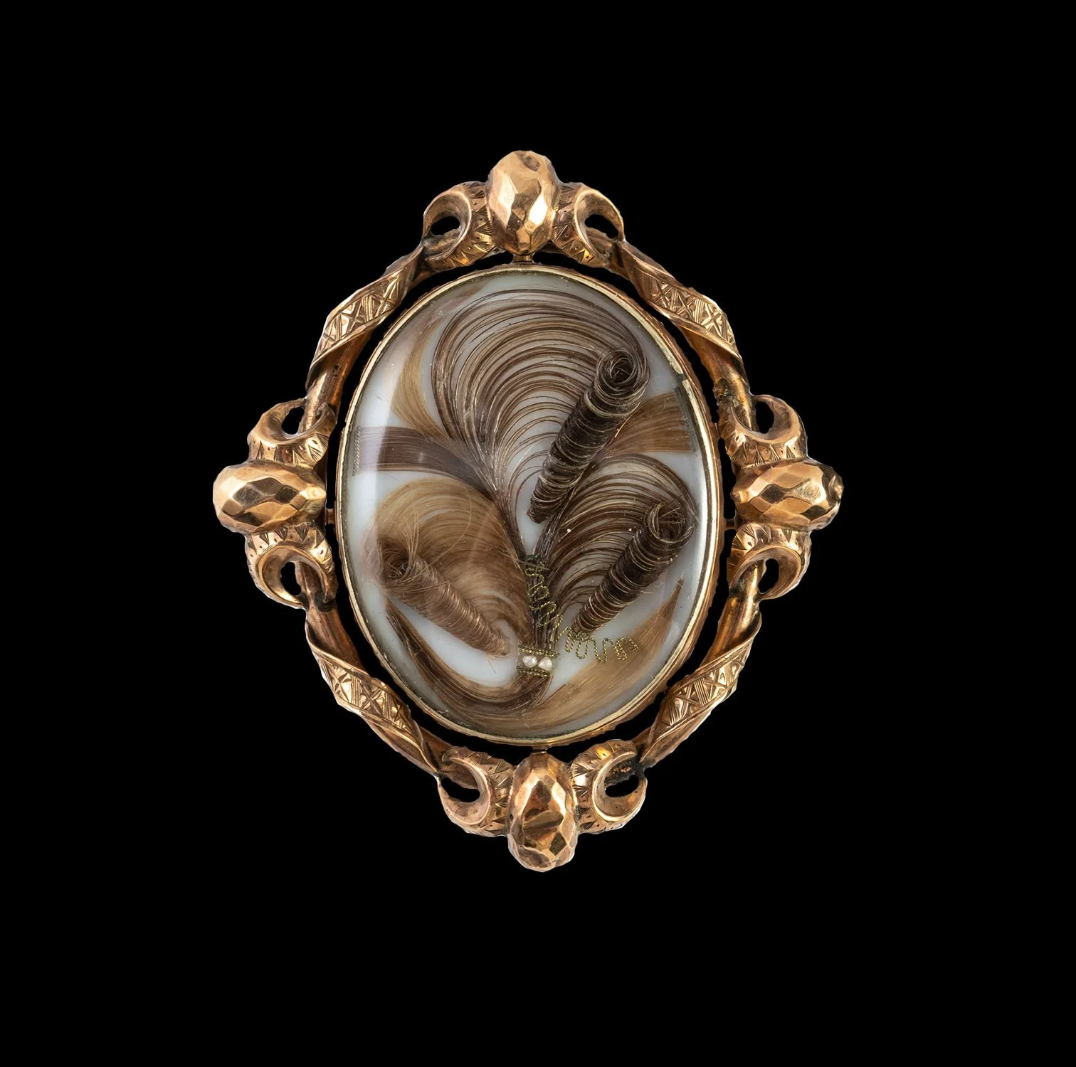 Rotating Hairwork Locket