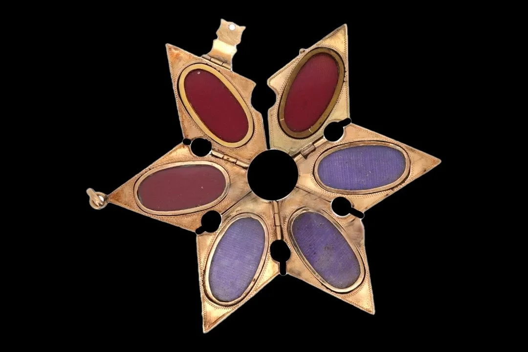Victorian 9ct Gold Six-Compartment Folding Locket