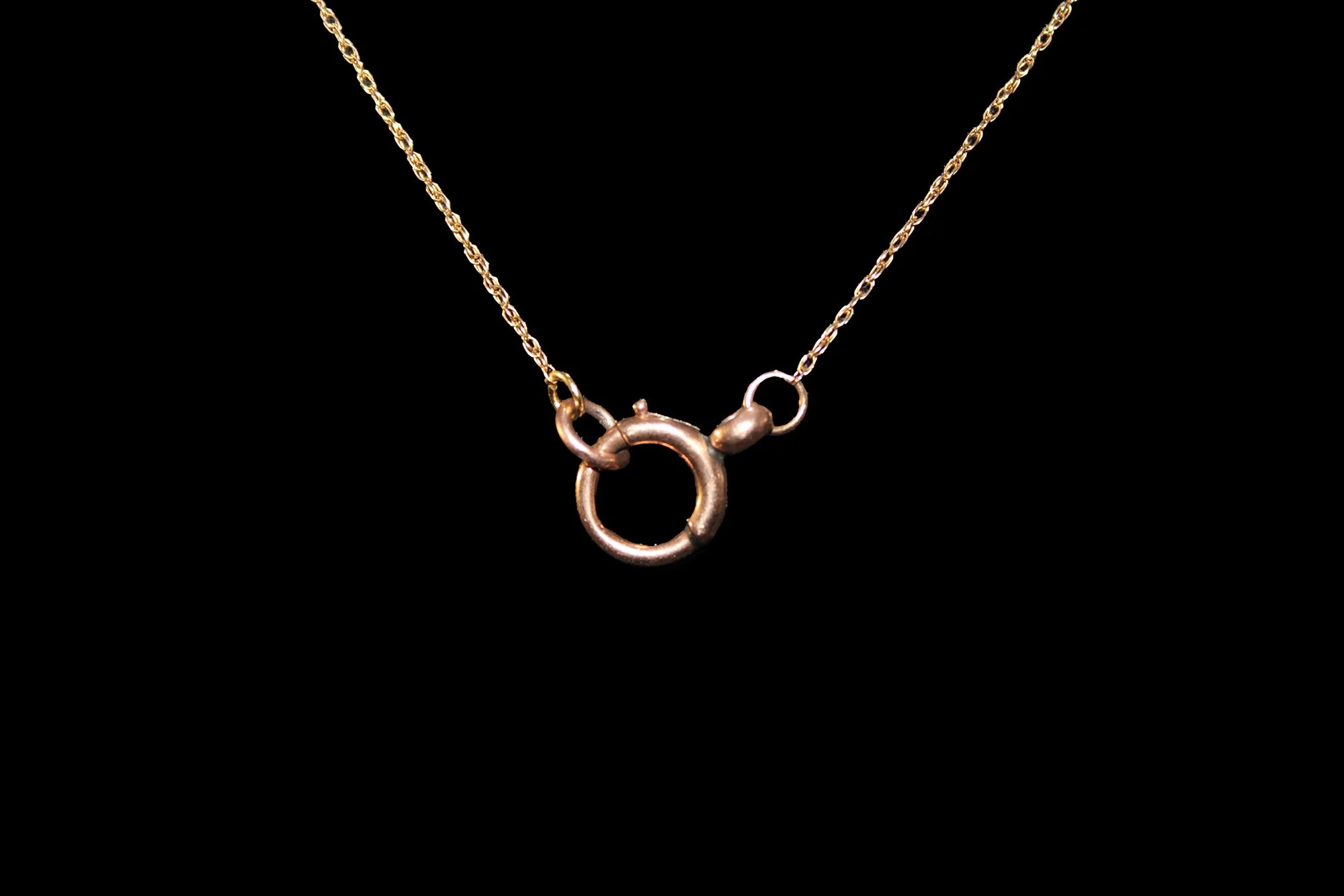 gold clasp 18 Inch 9K Gold Dainty Victorian Twist Chain