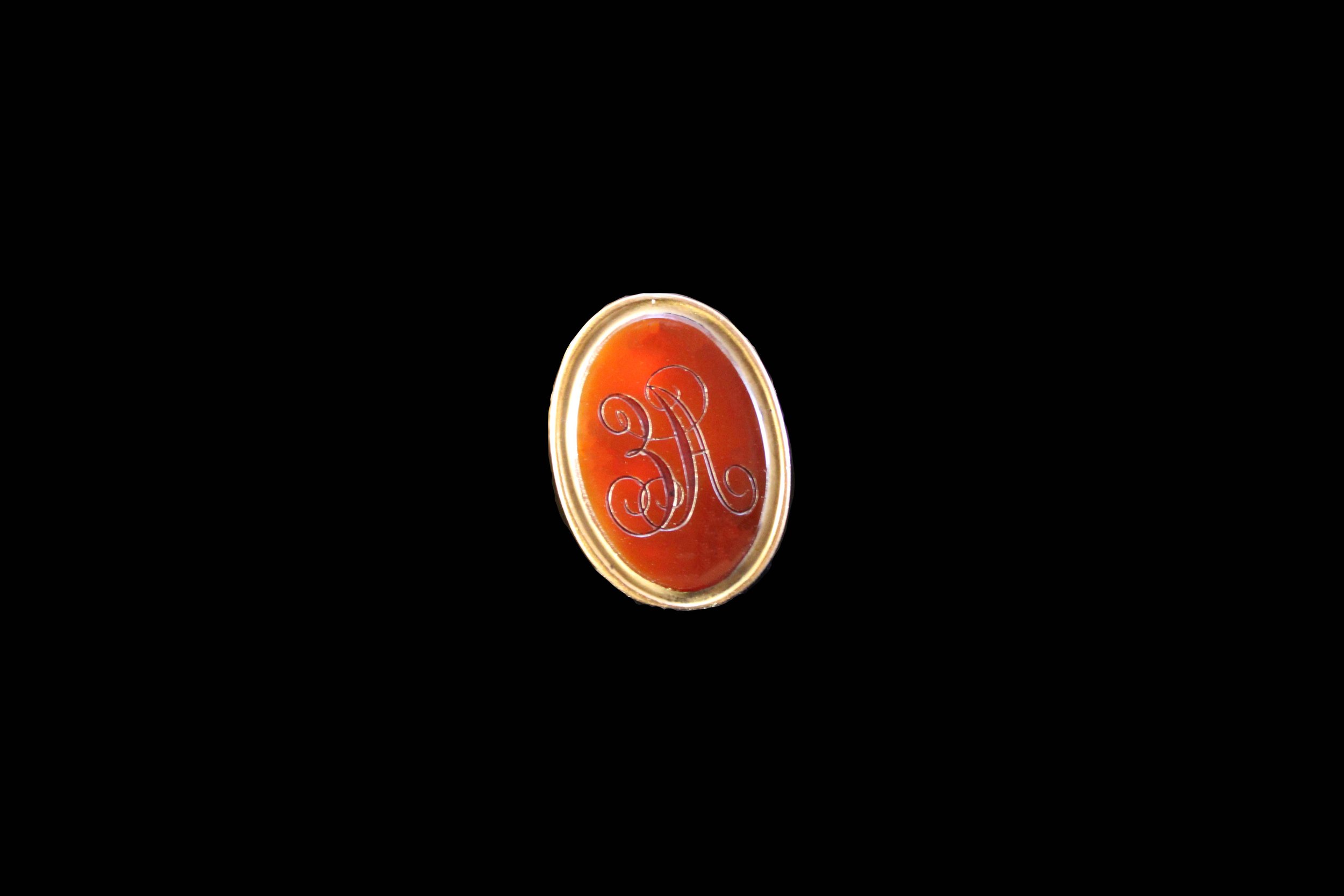 Victorian Openwork Fob Seal with Monogrammed Carnelian